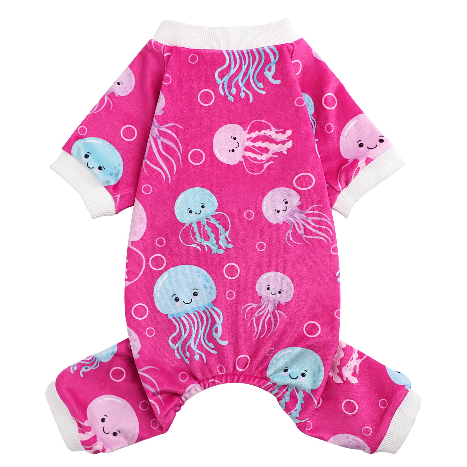 Dog Pajamas Small Sized Dog - Dog Clothes for Small Dogs Girl Boy - Lightweight Velvet Pet Pjs - Fleece Dog Onesie - Winter Spri