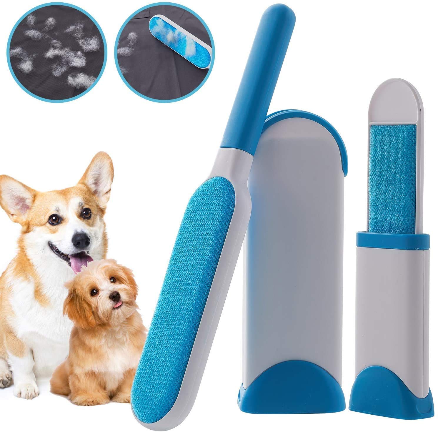 Pragat View Reusable Washable Pet Hair Lint Dust Remover Brush | Double Sides Lint Remover Pet Brush | Clothes Dust Hair Remover