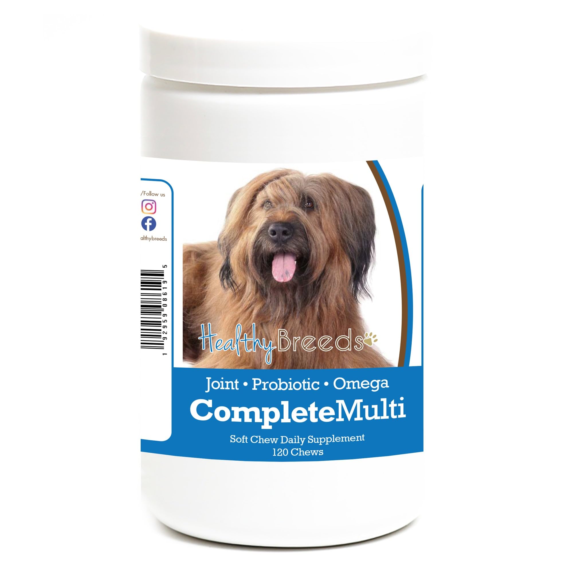 Healthy Breeds Briard All in One Multivitamin Soft Chew 120 Count