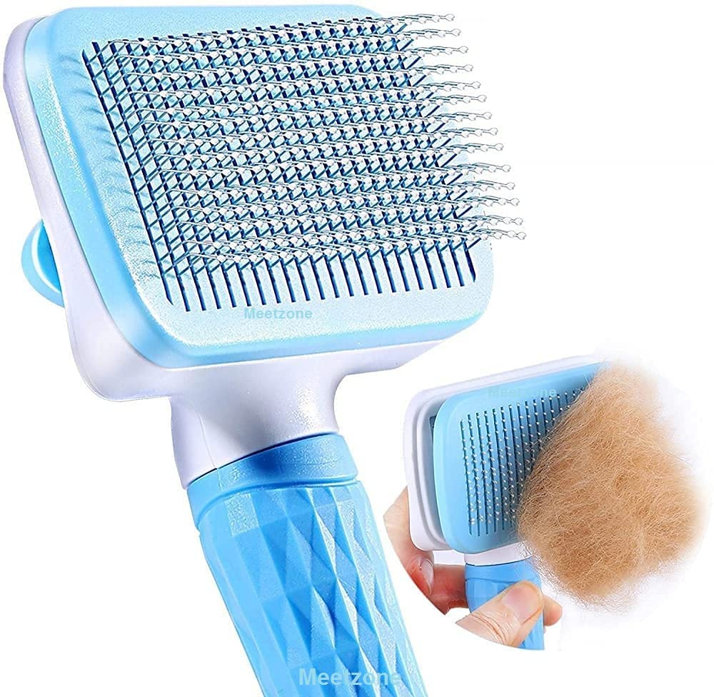 Meetzone Slicker Dog Comb Brush Pet Grooming Brush Daily Use To Clean Loose Fur & Dirt Great For Dogs And Cats With Medium Long 