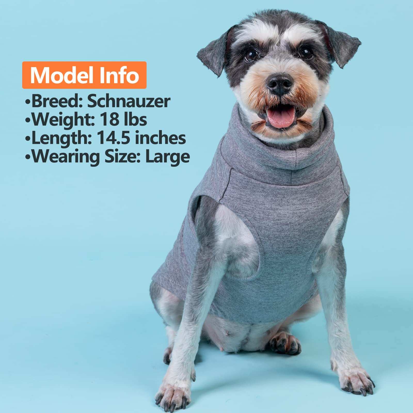 Kyeese 2Pack Dog Coat Turtleneck Stretchy Dog Sweater Super Soft Dog Cold Weather Coat For Small Dogs Puppy In Sleeveless Design, Grey,S
