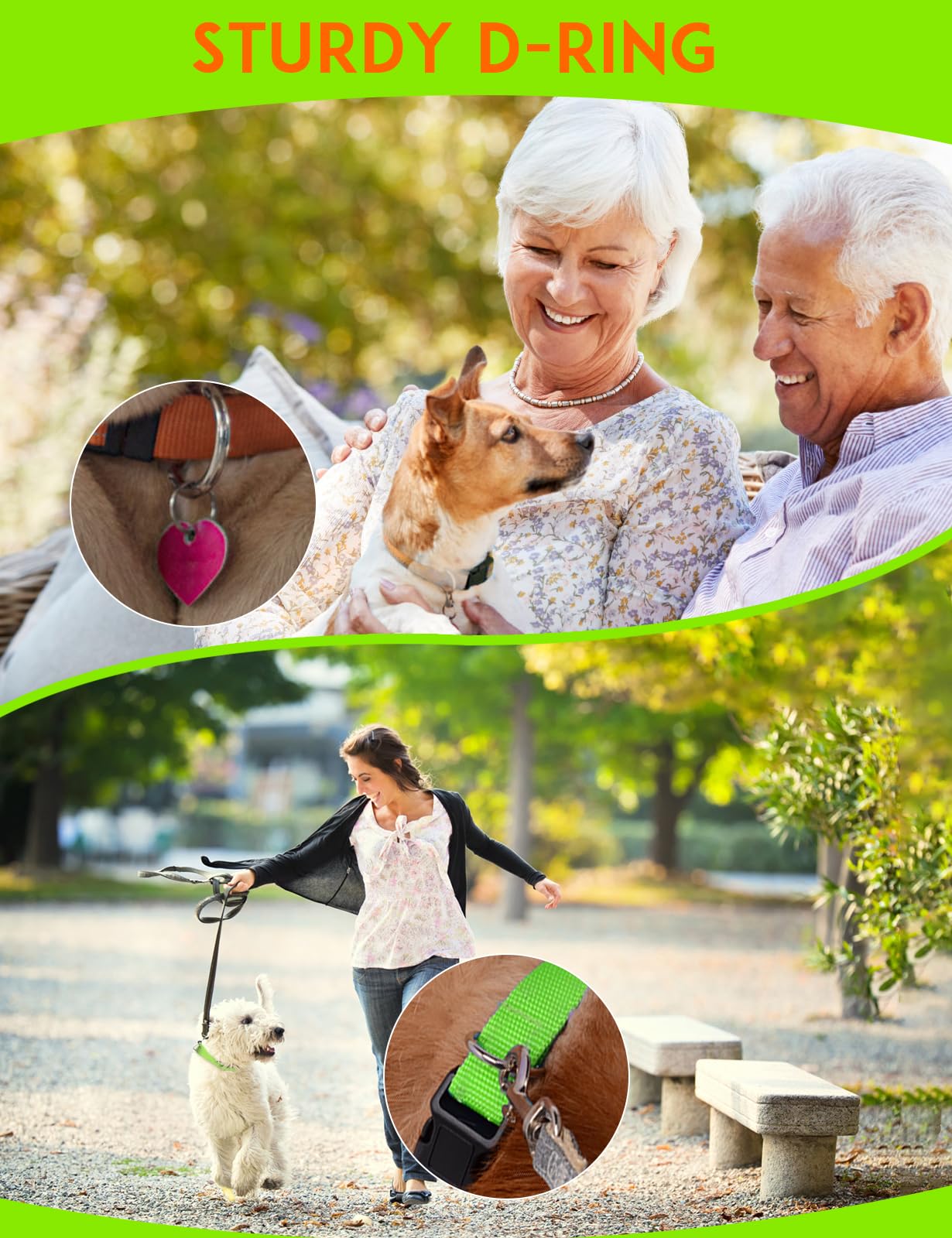 Paipaitek Replacement Collar For Shock Collar, Adjustable Dog Collar With Quick Release Buckle Nylon Collars For Small Medium La