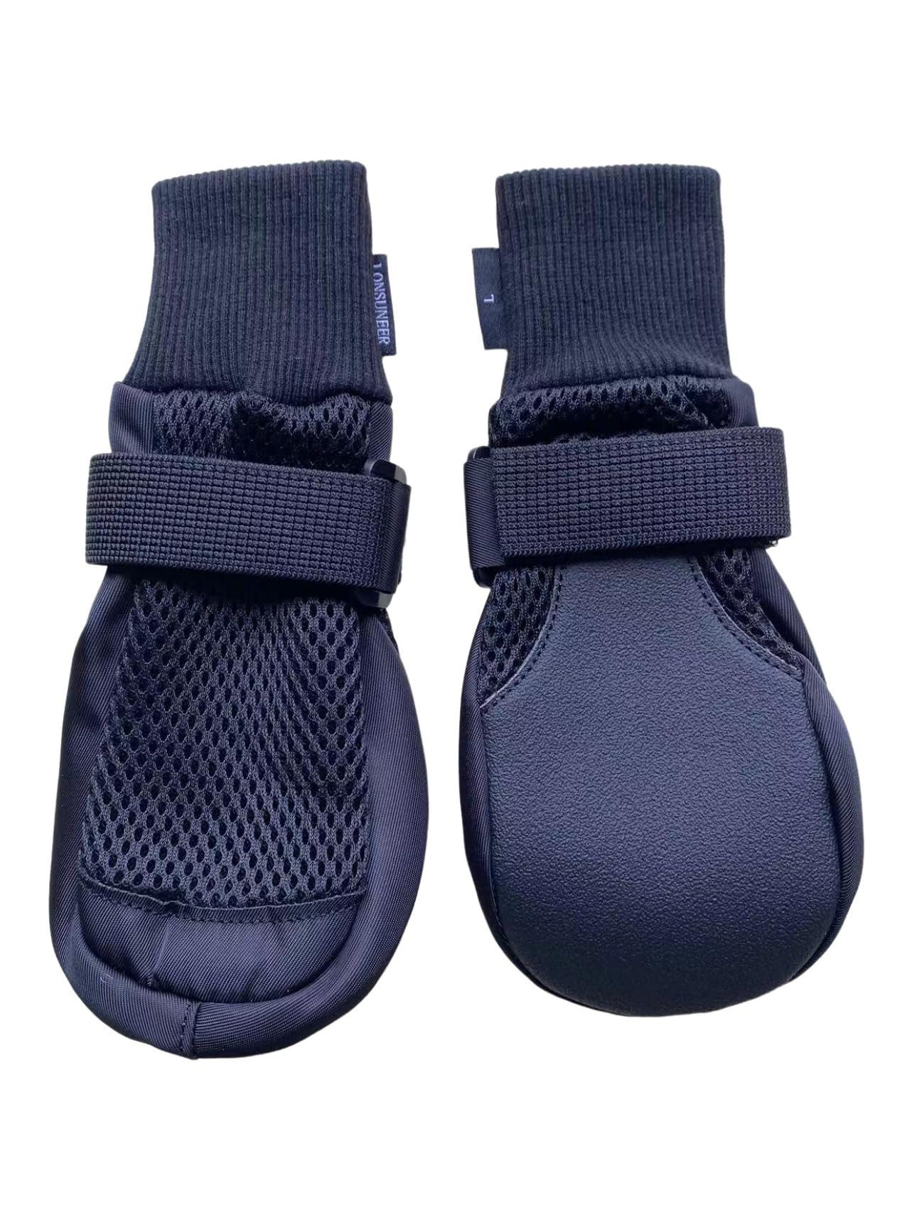 LONSUNEER Dog Boots - Breathable Protection with Nonslip Soles, Size M/L/XL, Black Color, Large (Inner Sole Width 2.83 Inch)
