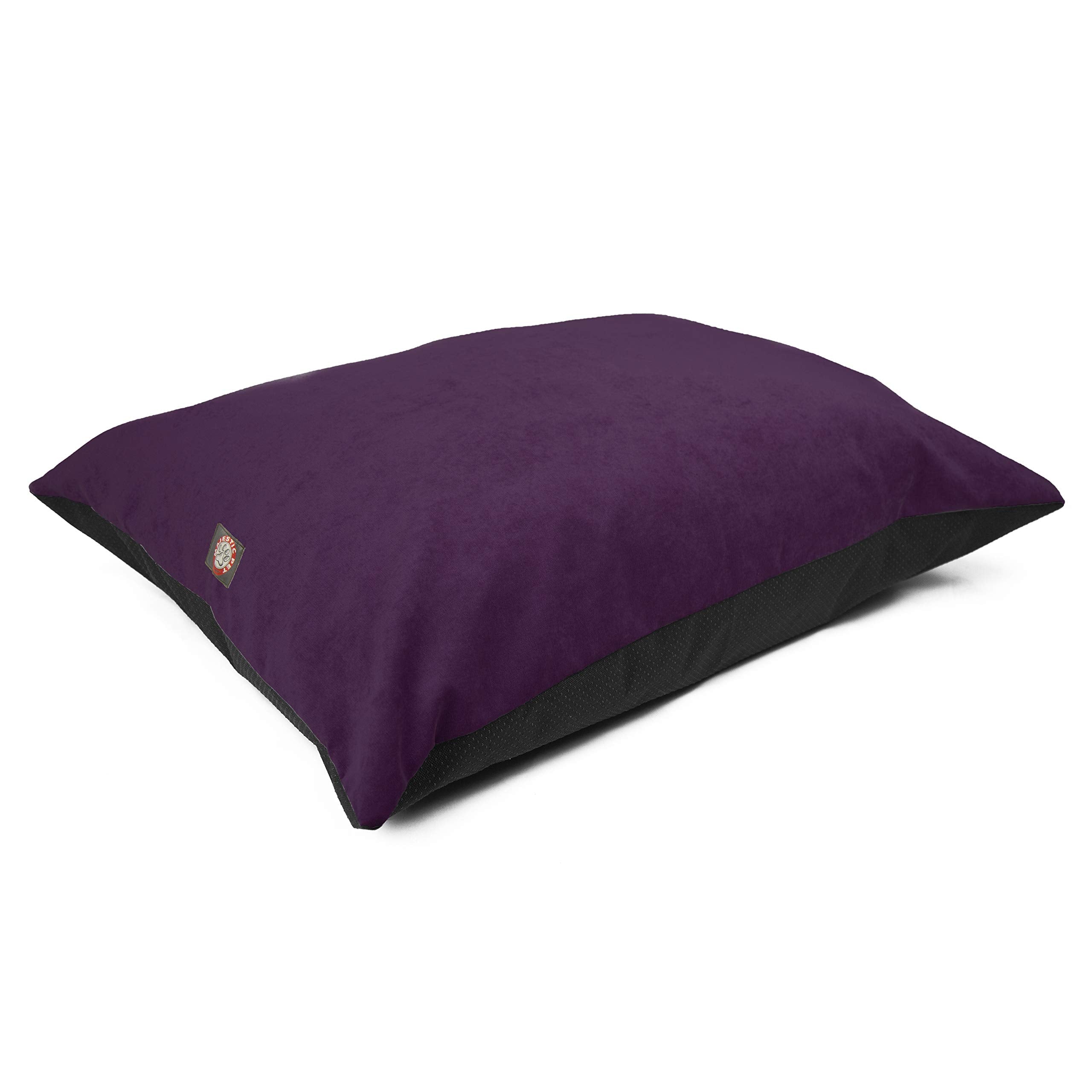 Majestic Pet Rectangle Dog Bed Washable Non Slip Comfy Crate Bed Large Breed 46 X 35 Inch Villa Aubergine