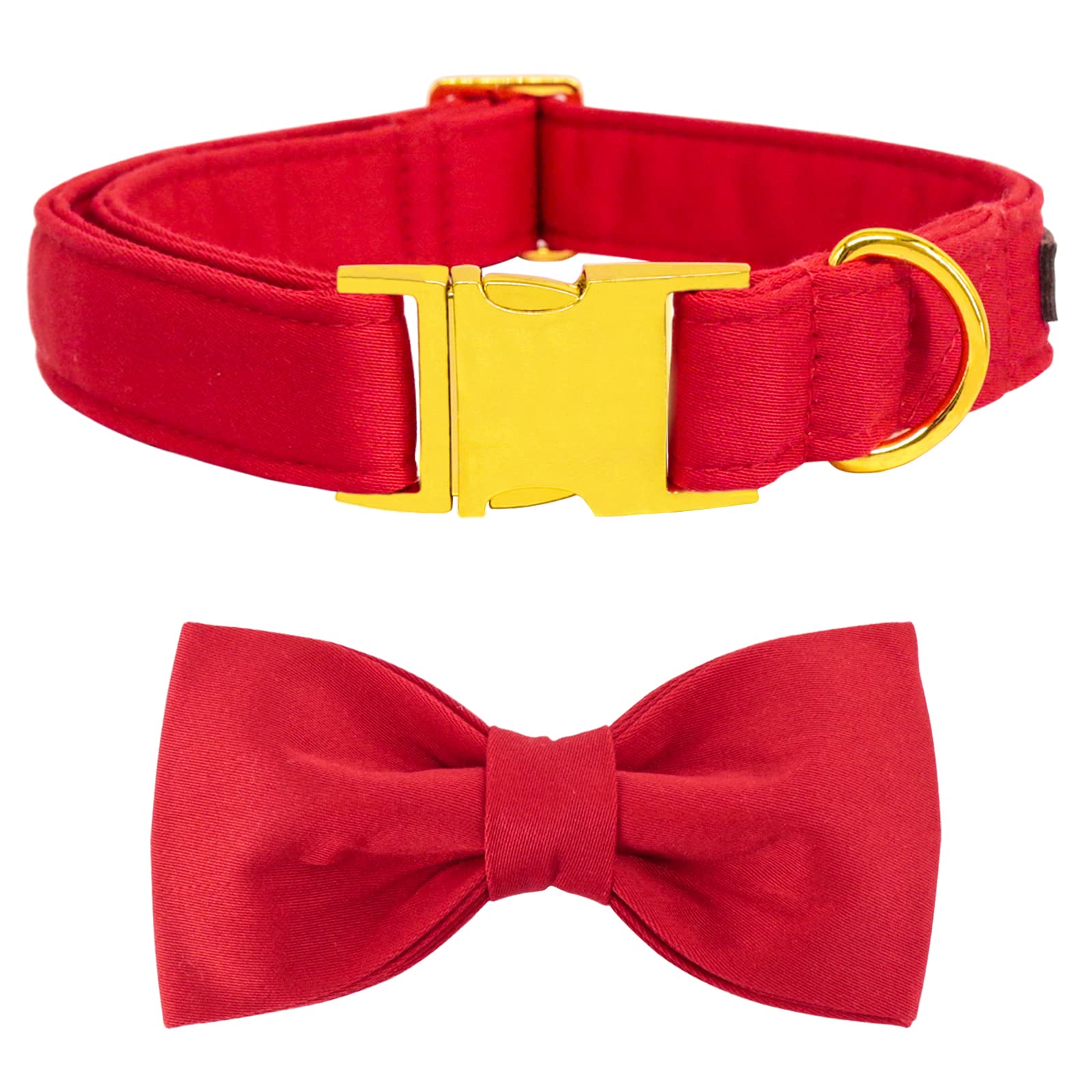 Maca Bates Dog Collar With Bow Bowtie For Dogs Solid Colors Sailor Bow Tie Adjustable Breakaway Red Collars Accessories Birthday