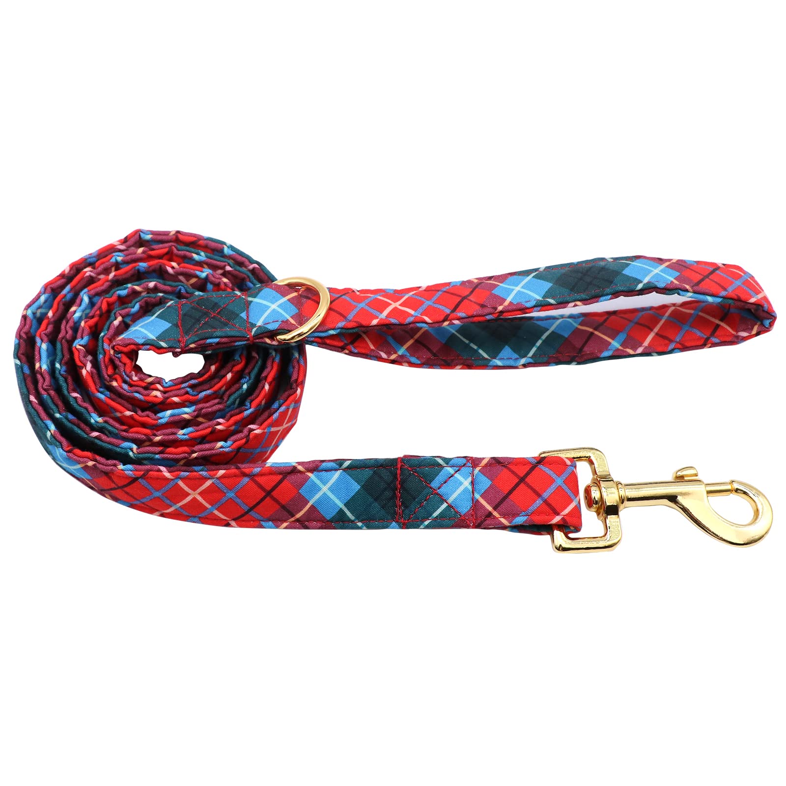 Babole Pet Christmas Dog Leash Durable Handmade Dog Leashes With Soft Handle Manual Dog Leashes Matching Classic Red Striped Pla