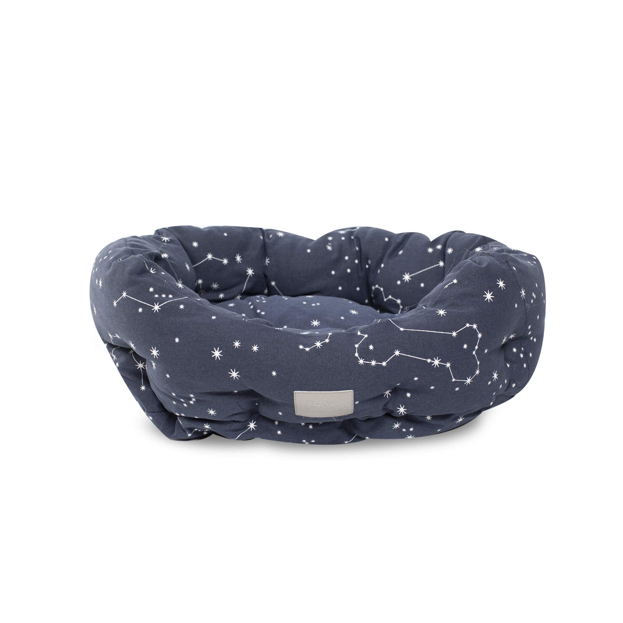Fringe Studio Pet Bed, Celestial Round Cuddler, 20 x 19 x 8 inches (203002), Small