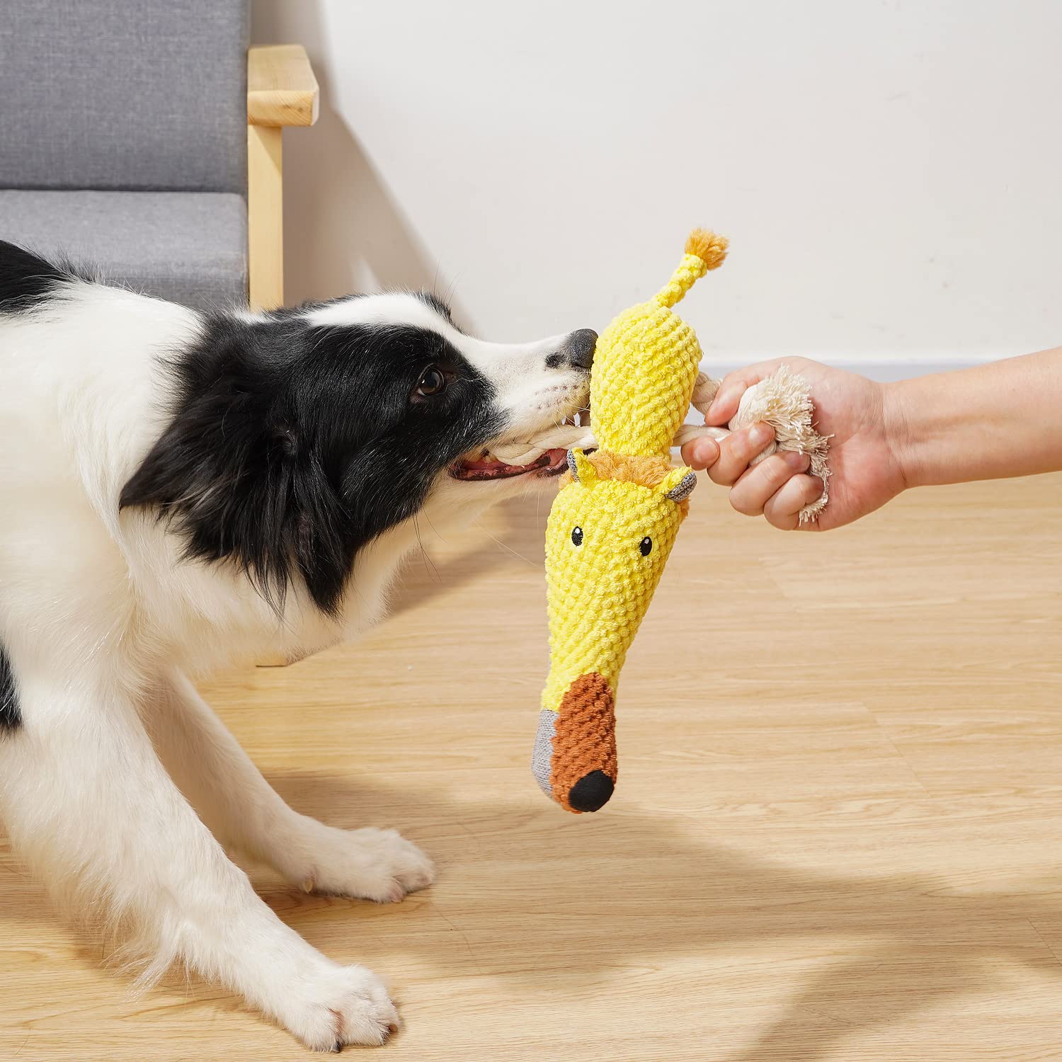 Sedioso Dog Toys, Dog Plush Toy for Large Breed, Cute Squeaky Dogs Toy with Crinkle Paper, Puppy Stuffed Animal Chew Toys for Sm