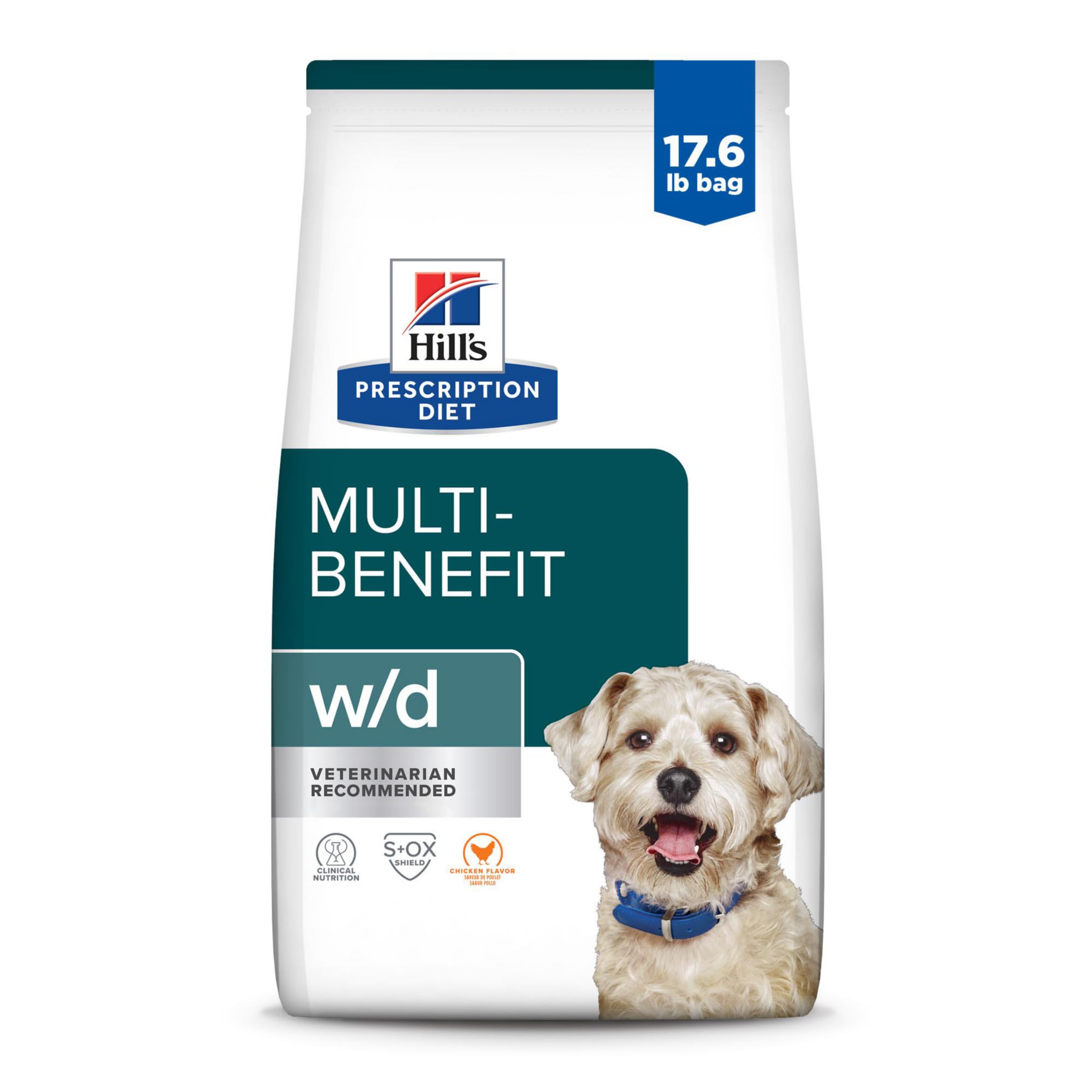 Hills Prescription Diet w/d Multi-Benefit Digestive/Weight/Glucose/Urinary Management Chicken Flavor Dry Dog Food, Veterinary D