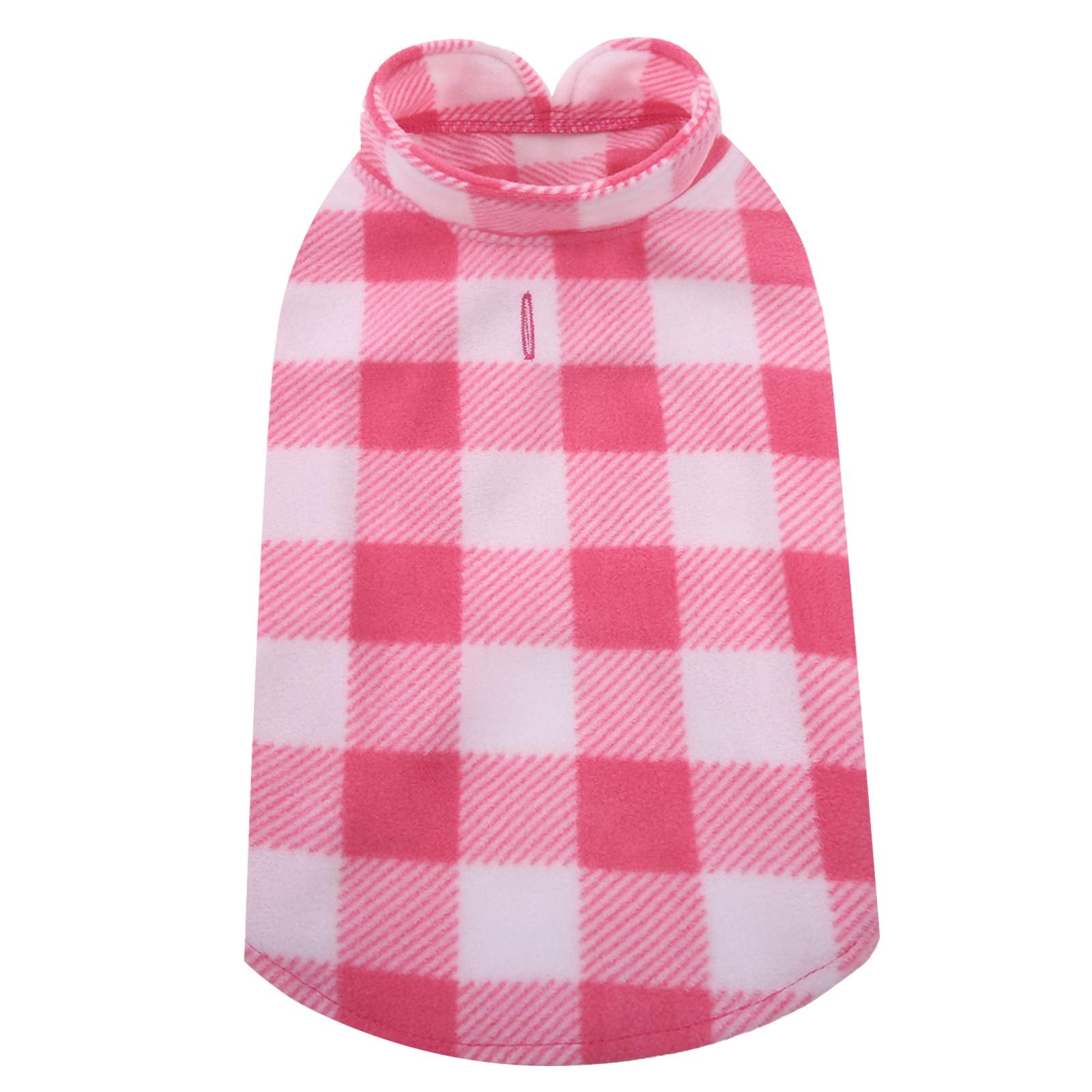 Kuoser Stretch Dog Fleece Vest, Soft Classic Plaid Basic Dog Sweater For Small Dogs & Cats, Warm Dogs Shirt Pullover Dog Coat Ja