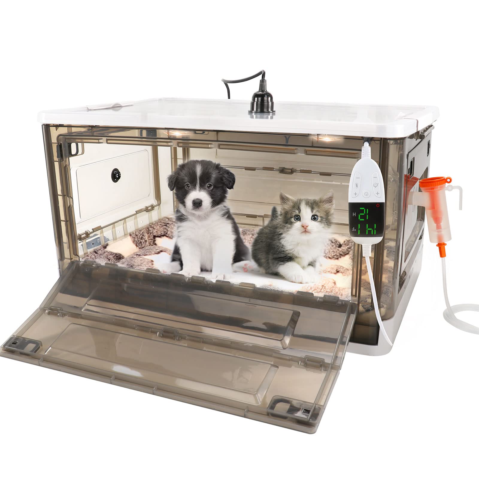 Hkdq Puppy Incubator - Kitten & Puppy Incubator With Heating & Bed Mat (55L)