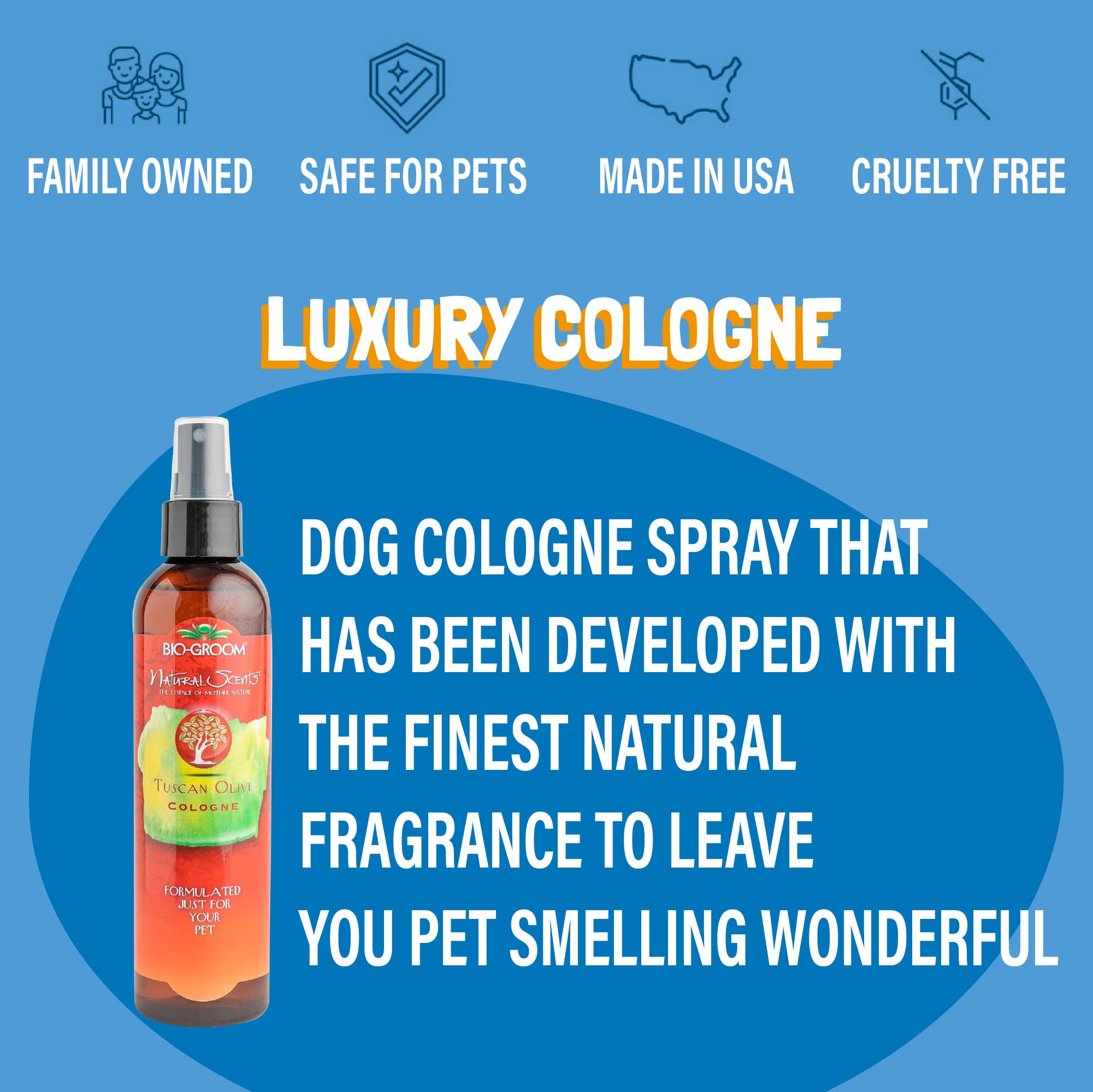 Bio-Groom Tuscan Olive Dog Shampoo - Natural Scent Pet Shampoo, Baobab Protein, Cat & Dog Bathing Supplies, Puppy Wash, Cruelty-