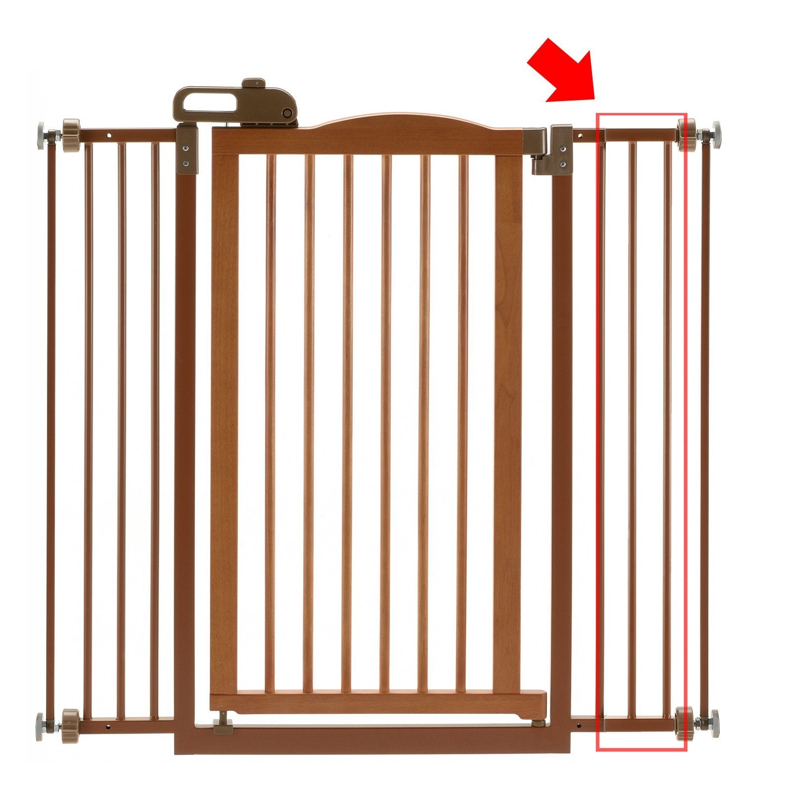 Richell Tall One-Touch Gate II Extension, Autumn Matte, (94356)