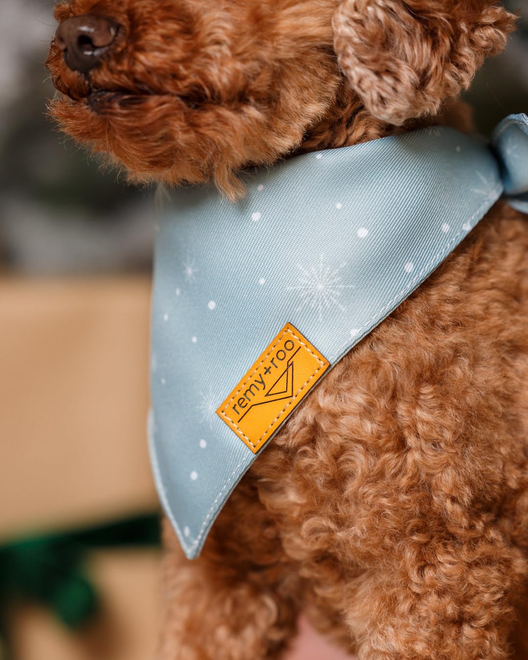 Remy+Roo Dog Bandanas - 2 Pack | Wonderland Christmas Set | Premium Durable Fabric | Patented Shape Bandanas for Dogs | Adjustab