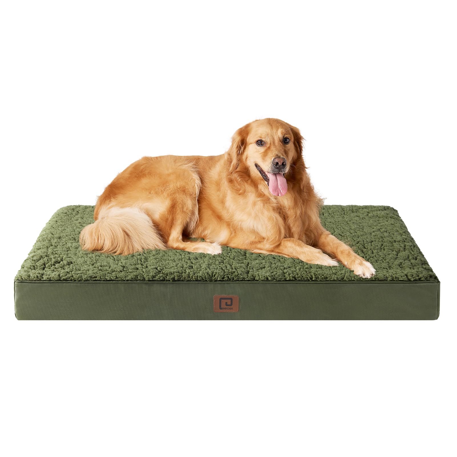 Eheyciga Orthopedic Xl Dog Beds For Extra Large Dogs With Removable Washable Cover, Dark Green, 44X32