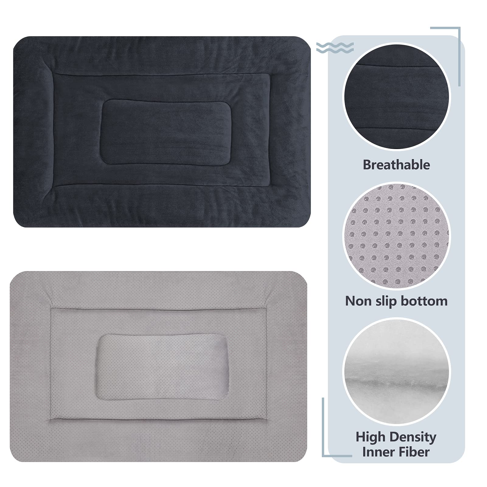 Dog Beds For Medium Dogs Crate Bed Pad Mat 36 Inch Soft Washable Pet Beds Non Slip Mattress Kennel Pads