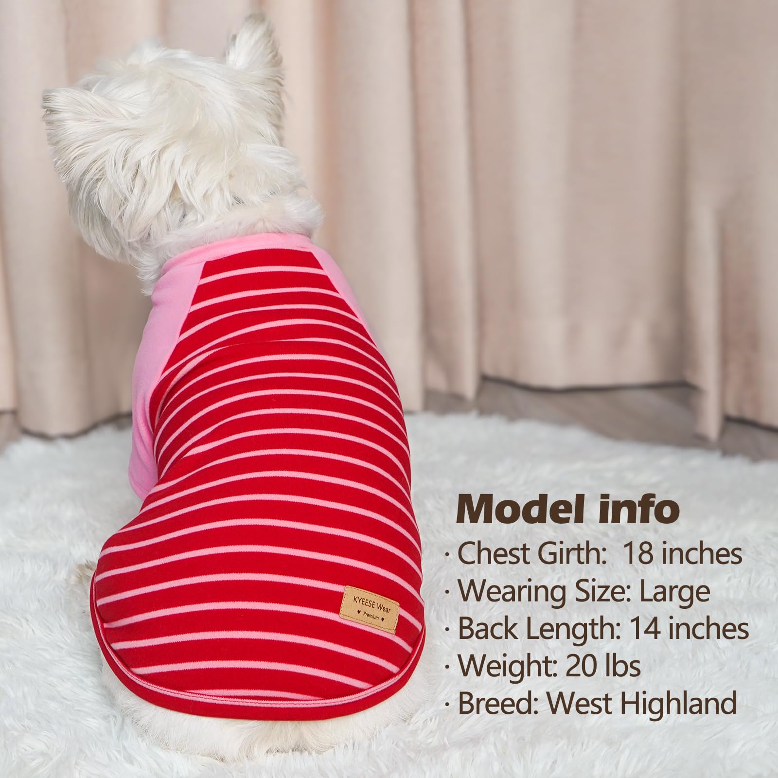 Kyeese 2Pack Dog Sweaters Fleece Coats Stretchy Soft Dogs Sweatshirt Dog Clothes Lightweight Dogs Coats Comfort Dachshund Clothe