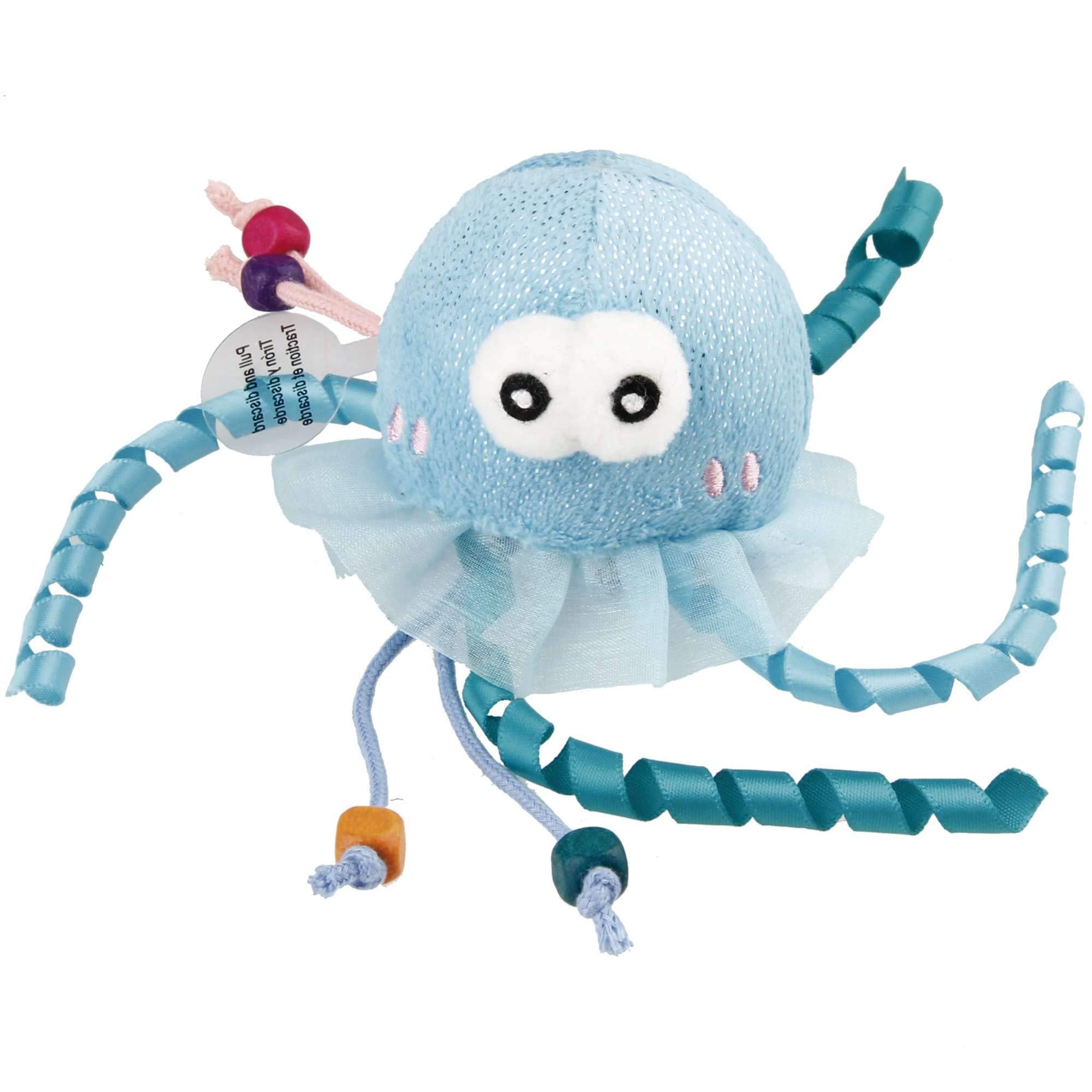 Gigwi Shining Friendz Jellyfish Cat Toy, MotionActivated Led Cat Toy With Organic Catnip, Pulsating Light For Engaging Play, Pr