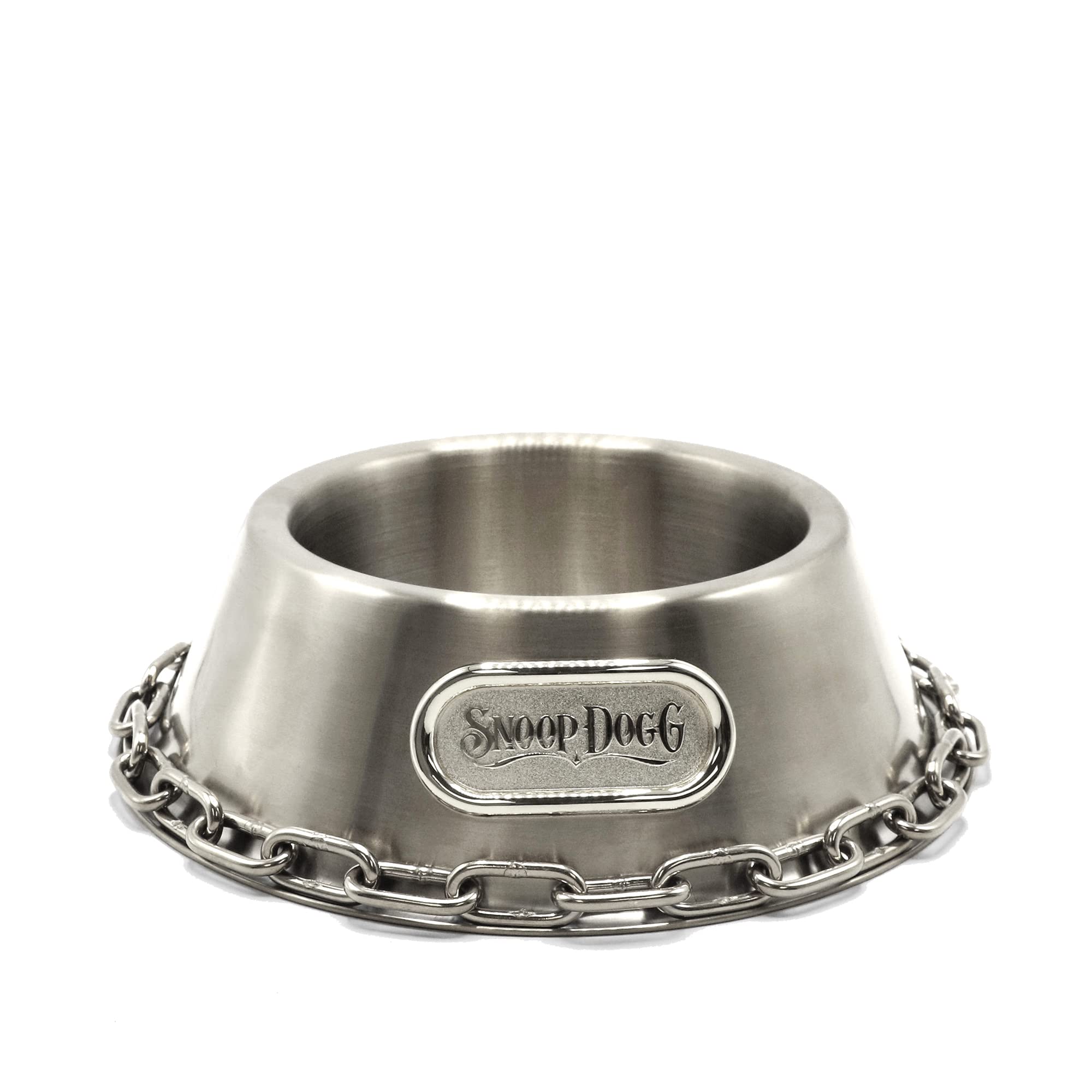 Snoop Doggies Doggs Deluxe Off The Chain Pet Bowl, Steel, Large