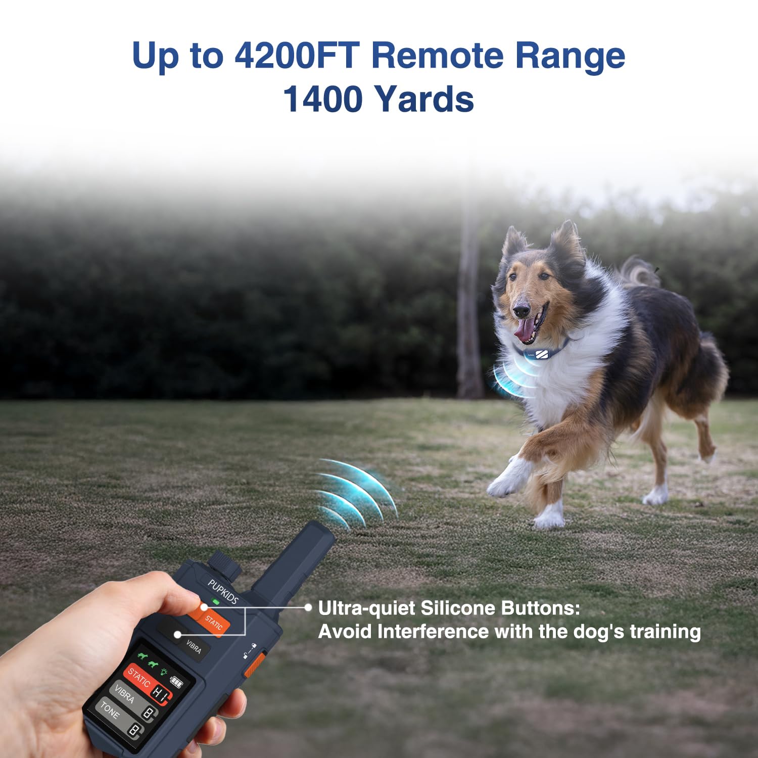 Dog Training Collar With 3 Night Lights- 4200 Ft Innovative E Collar For Dogs Training 119 Training Levels, 100% Safe Waterproof