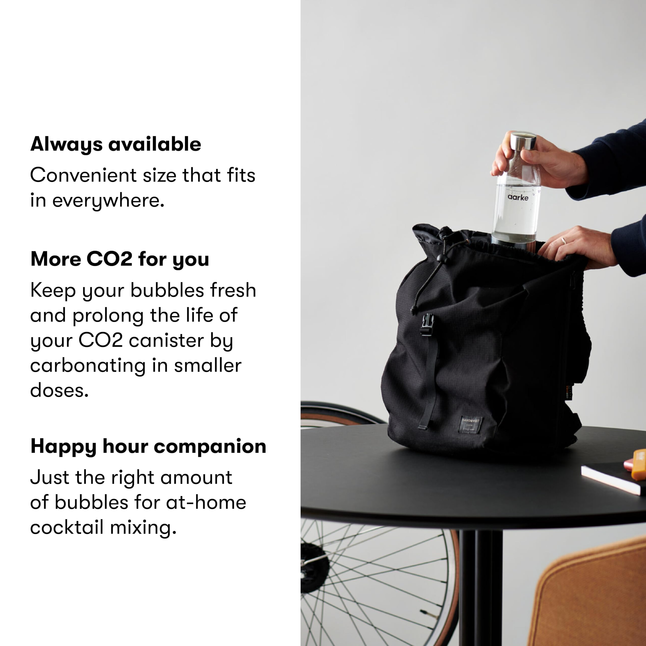 Aarke Pack Of 2 Small Pet Bottles For Carbonator 3, Bpa-Free With Stainless Steel Details, 450 Ml