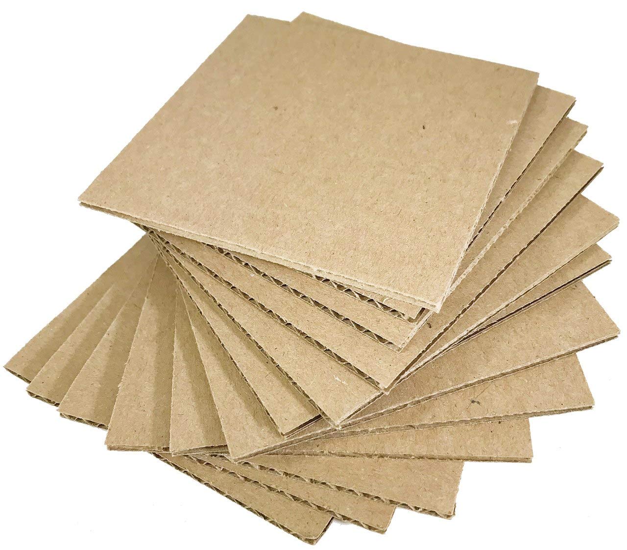 Bonka Bird Toys 3108 Pk12 4-Inch Cardboard Squares Foot Talon Bird Toy Parrot Parts Card Craft Large Cage Amazon African Grey Macaw Cockatoo Chew Forage Feet Balance Play