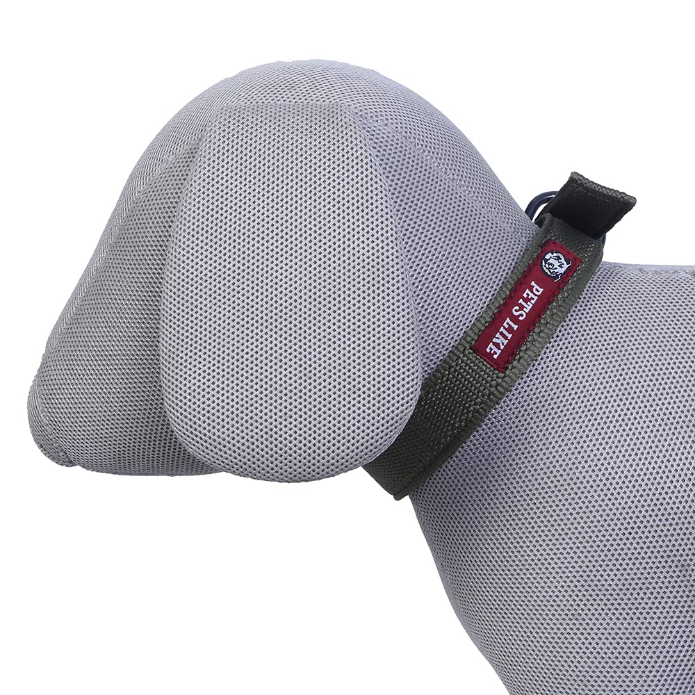 Pets Like Dog Polyester Collar Olive Green(20Mm)