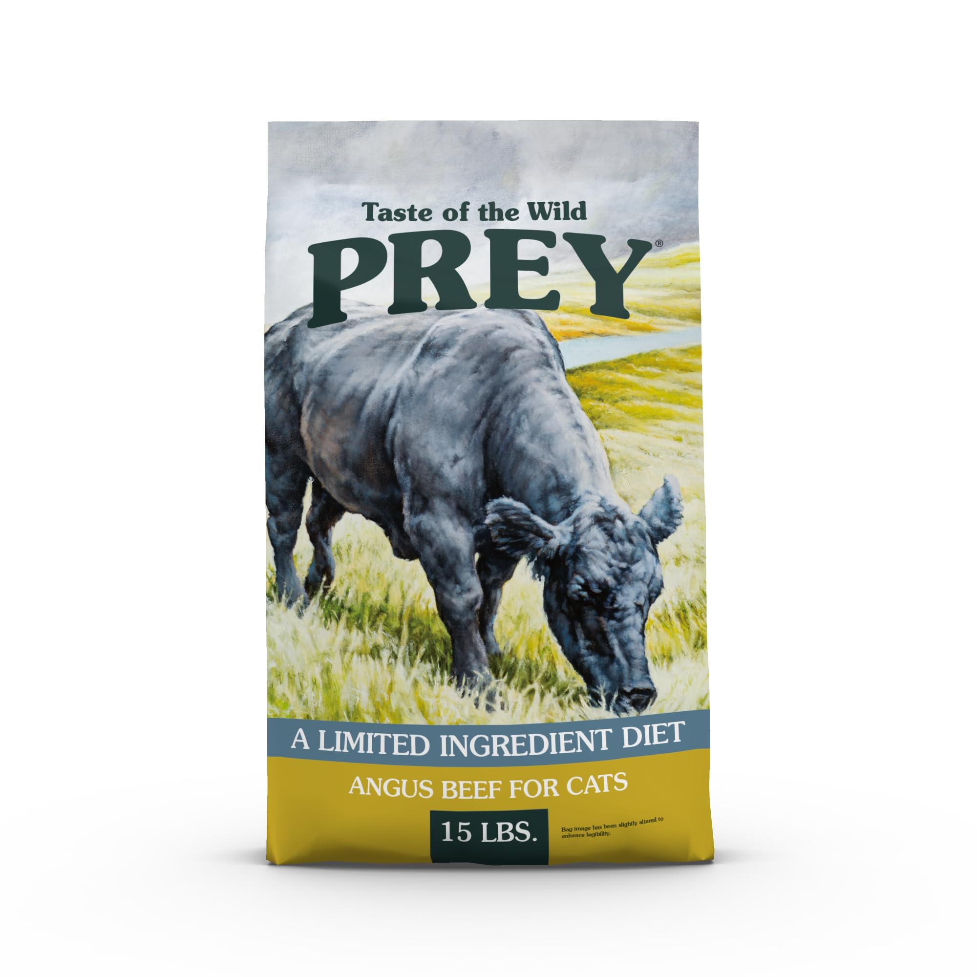 Taste of the Wild PREY Real Meat High Protein Angus Beef Limited Ingredient Dry Cat Food Grain-Free Recipe Made with Real Pastur