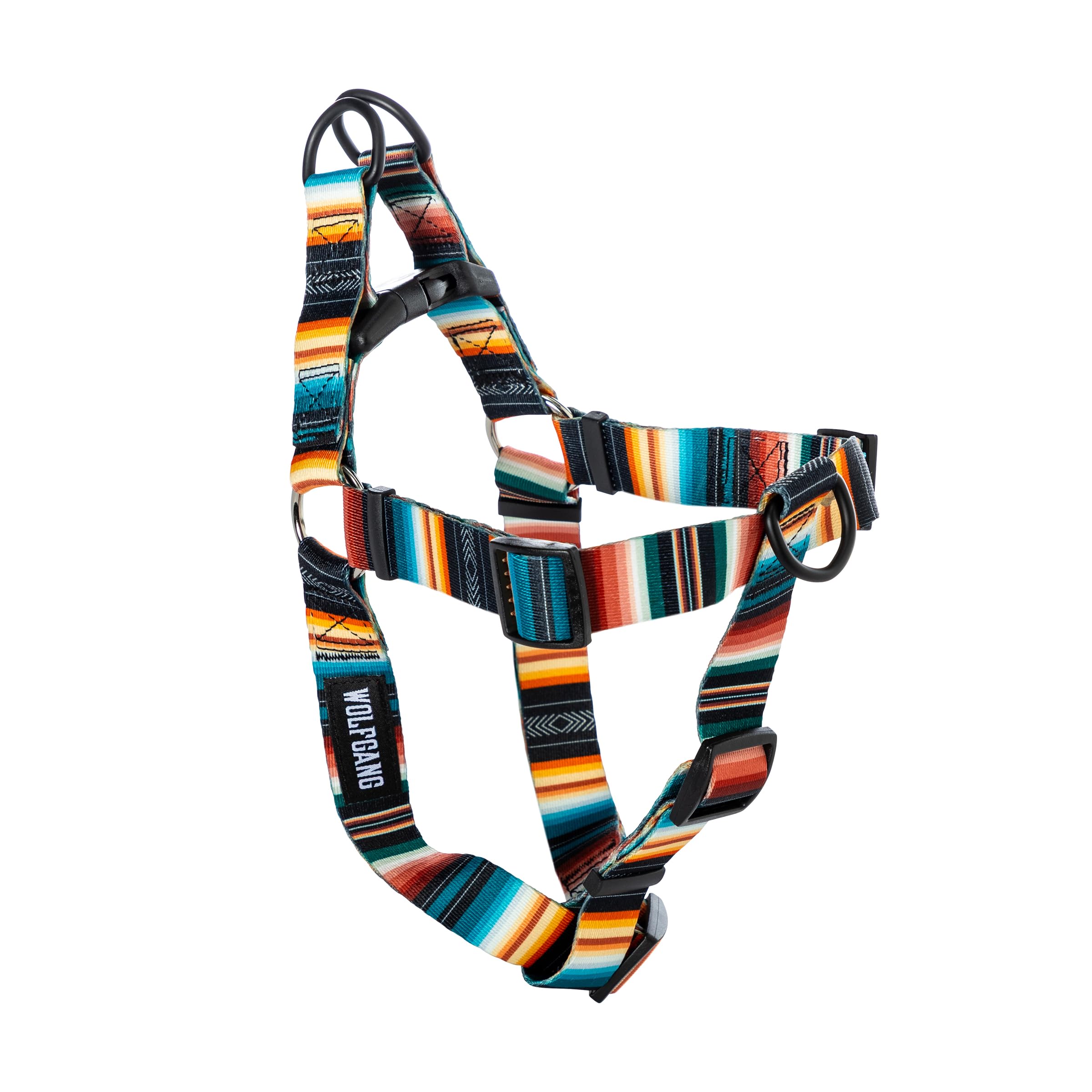 Wolfgang Heavy Duty Adjustable Dog Harness, Pull-Tested To Over 800 Lbs For Walking & Training, Lostart Print, Large