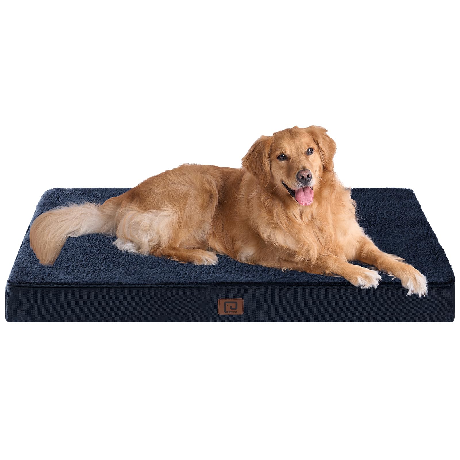 Eheyciga Orthopedic Xl Dog Beds For Extra Large Dogs With Removable Washable Cover, Navy, 44X32