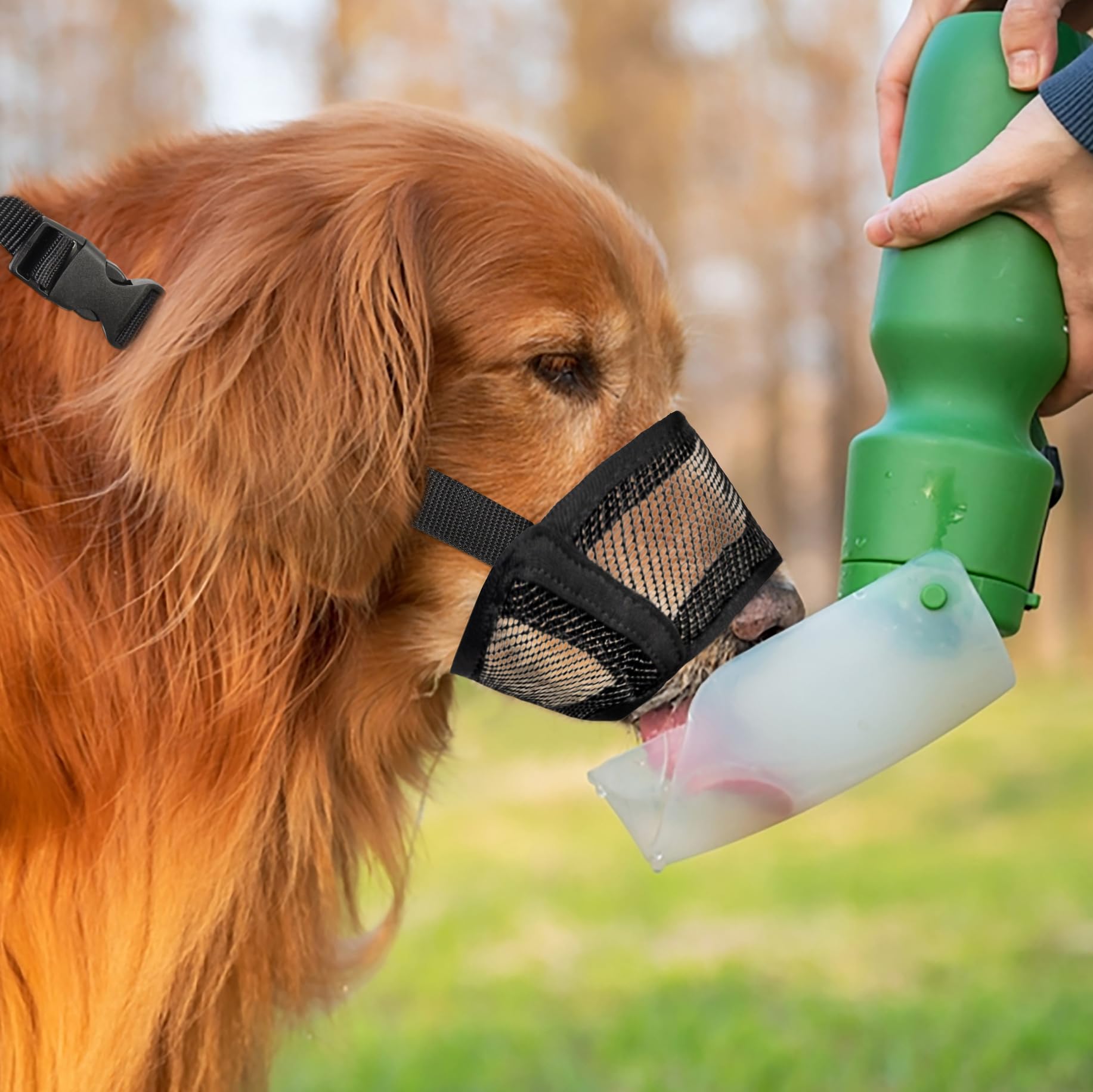 Flintstone Muzzle For Small Dog - Soft Air Mesh Small Dog Muzzle | Breathable Muzzles To Prevent Biting Chewing Grooming | Drink