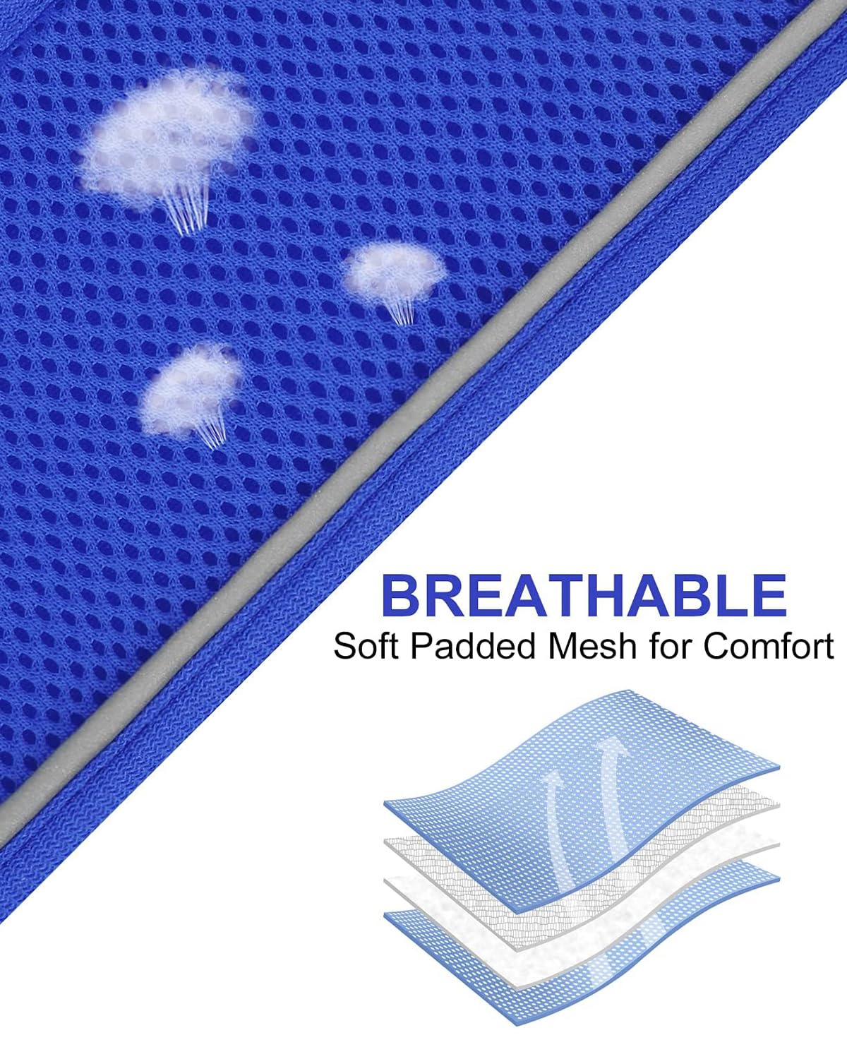 Joytale Step-in Dog Harness, Breathable Mesh, Reflective, Soft Padded, Navy Blue, XXXS (Chest: 10.5-12")