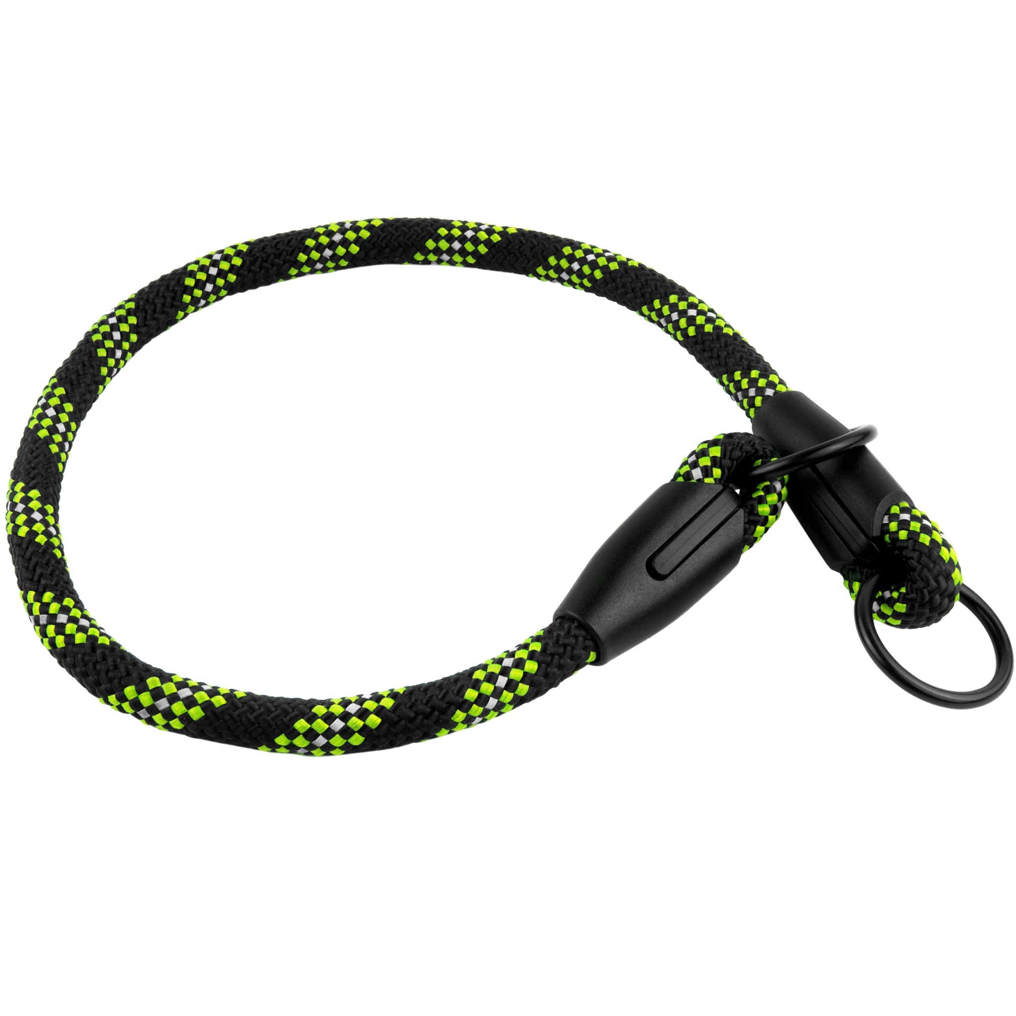 Bronzedog Rope Pro Training Dog Collar Braided No Pull Quick Release Round Lead Collars For Dogs Small Medium Large Puppy (L - 21.7' Long, Blue)