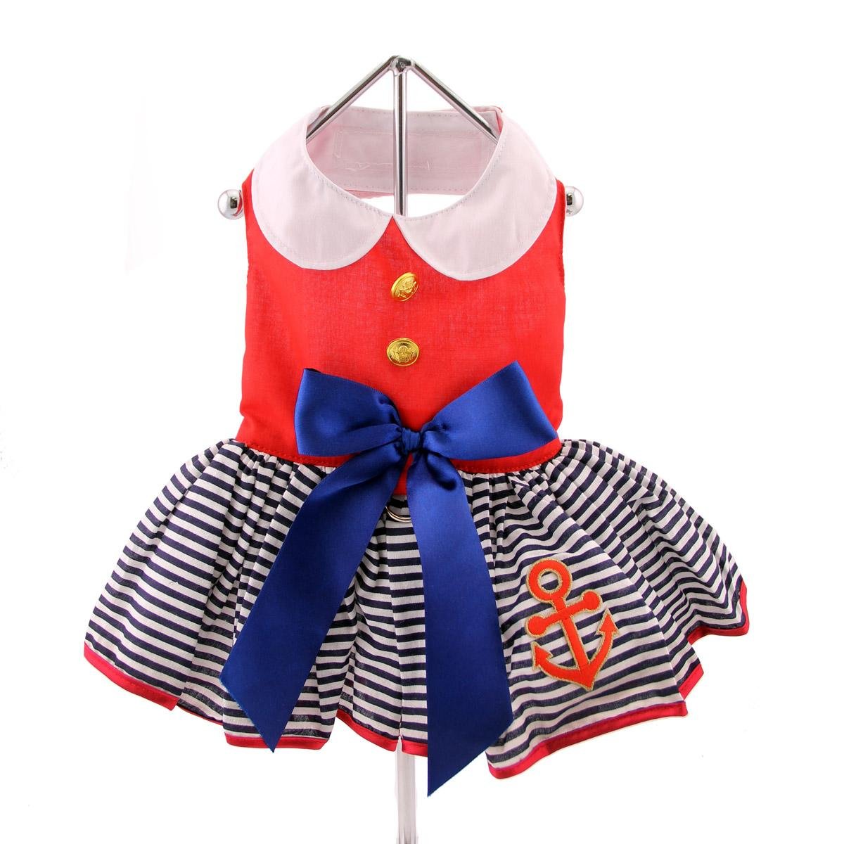 Doggie Design Sailor Girl Dress With Matching Leash Dd 70888 Xsmall