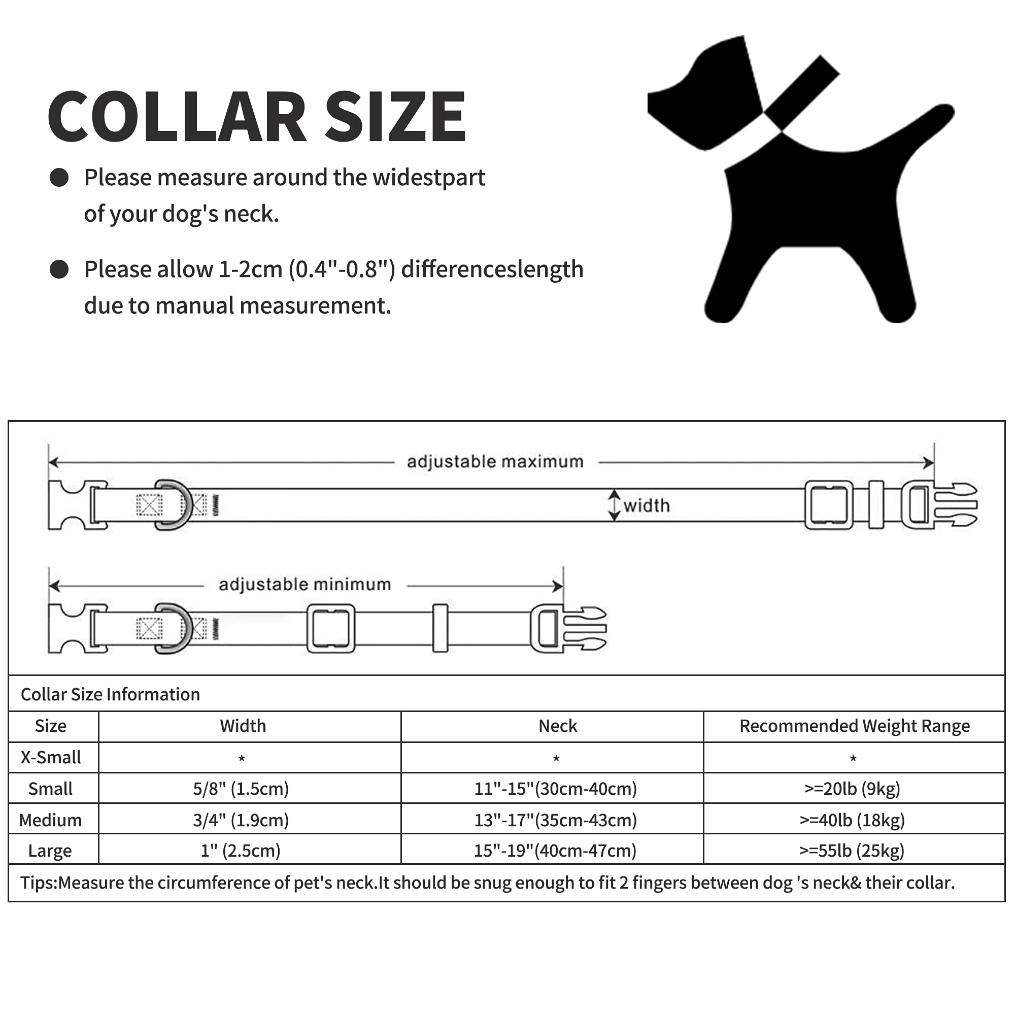 Mile High Life Dog Collar | Nylon Puppy Collars W Cute Patterns | Lightweight Girl Dog Collar | Boy Dog Collar For Small/Medium/Large Dogs (Blue Bone, Small)