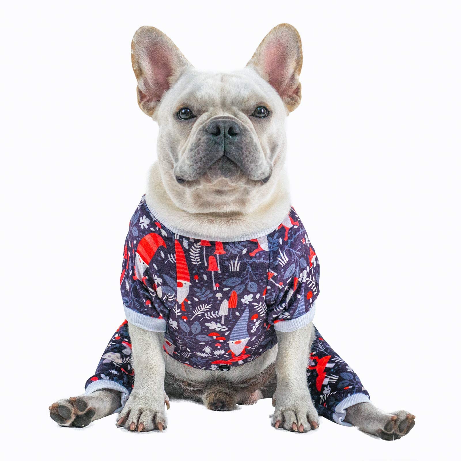 Cutebone Dog Pajamas Christmas Clothes Pjs For Small Dogs Shirts P111M