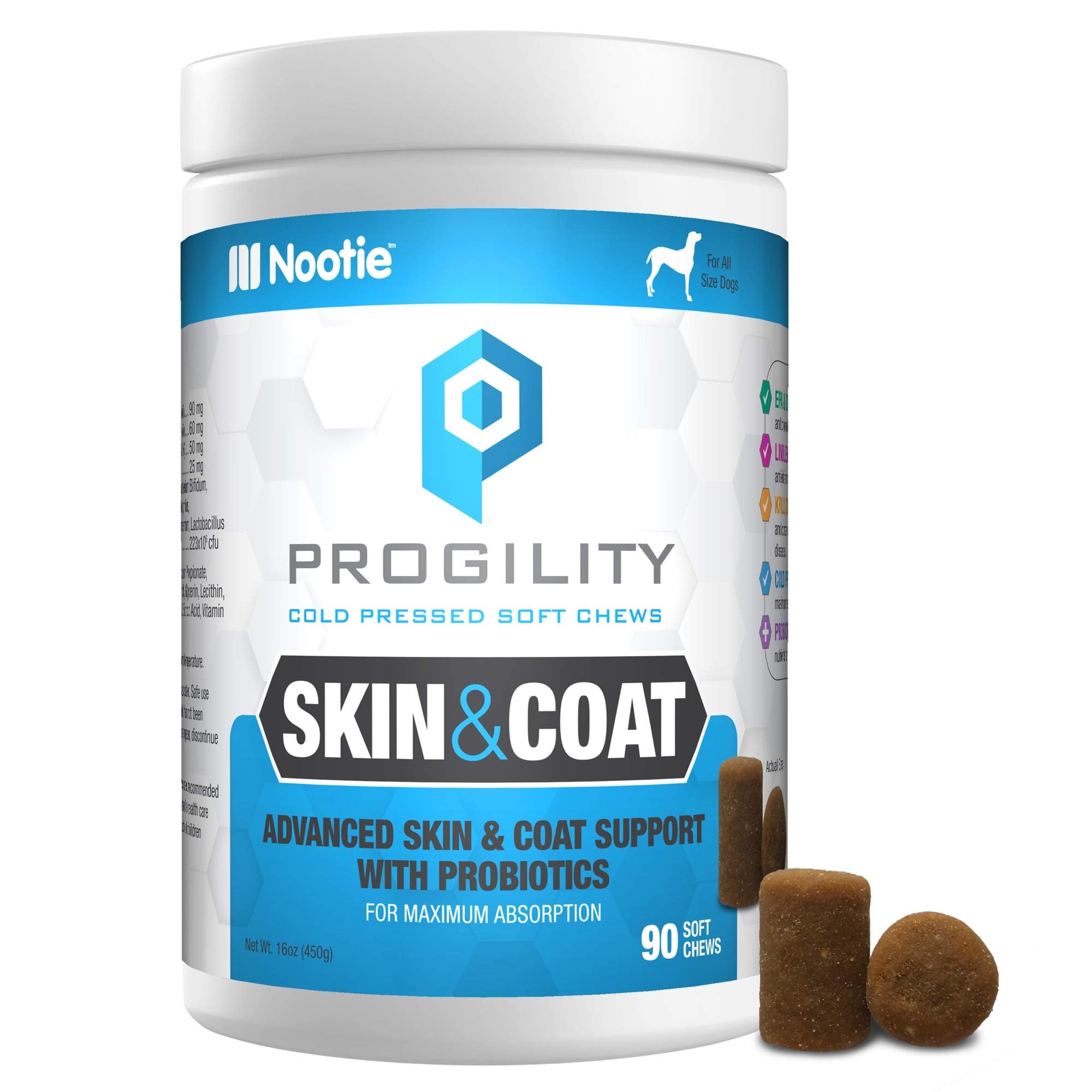 Nootie Dog Progility Max Skin and Coat Krill 90 Count