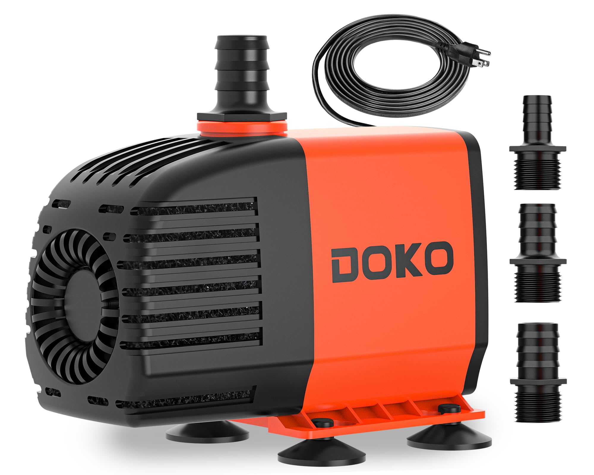 Doko Submersible Water Pump,720GPH Aquarium Water Pump with Extended Mesh Cover and Sponge,Ultra Quiet Pond Pump with 6Ft Power 