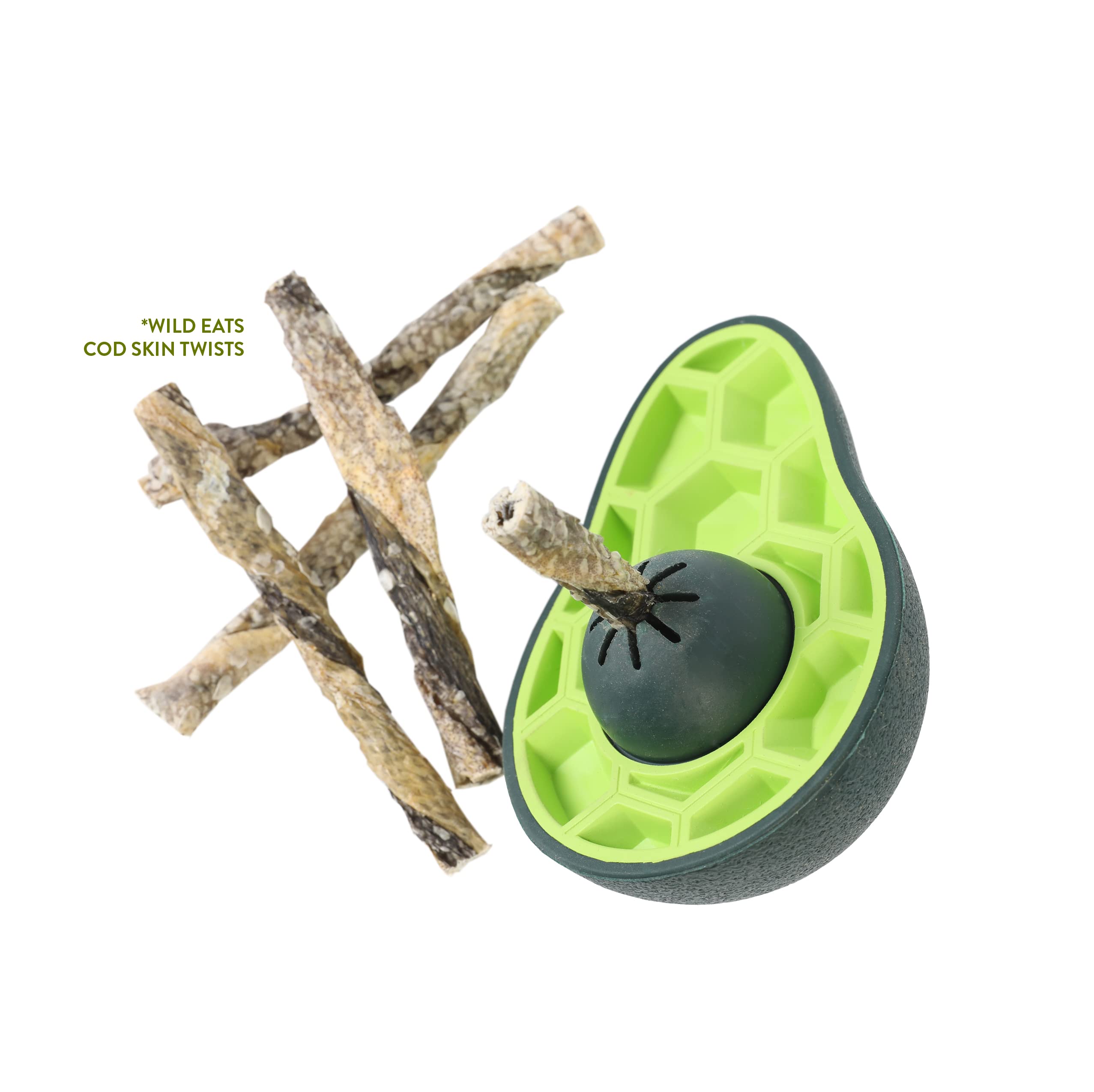 Hyper Pet Wobocado Bully Stick Dog Treat Holder, Slow Feeder, Interactive Chew Toy, Alternative to Dog Treat Dispensing Toys, fo