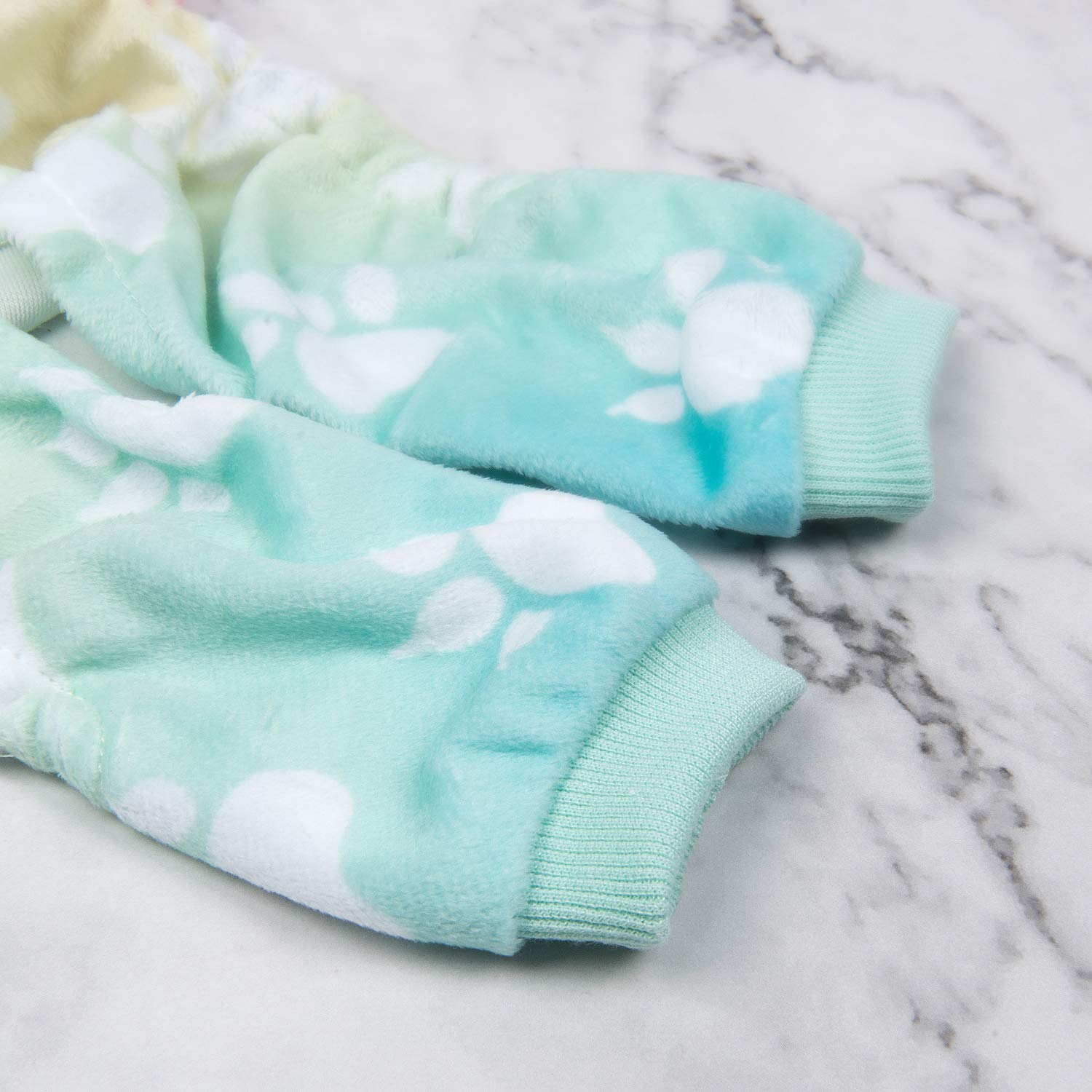 Cutebone Soft Dog Pajamas Gradient Footprint Doggy Shirts For Medium Puppies P09M
