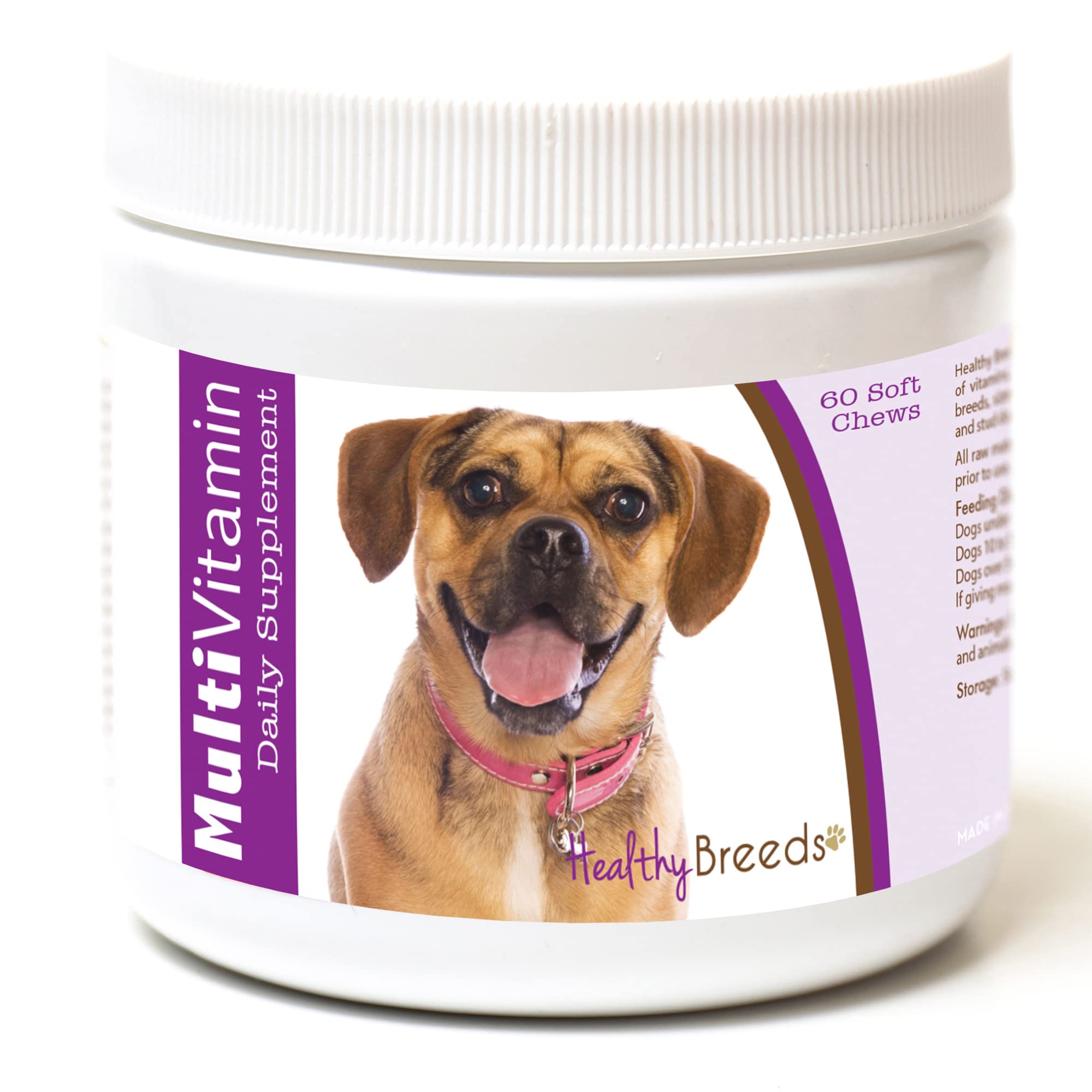 Healthy Breeds Puggle Multi-Vitamin Soft Chews 60 Count