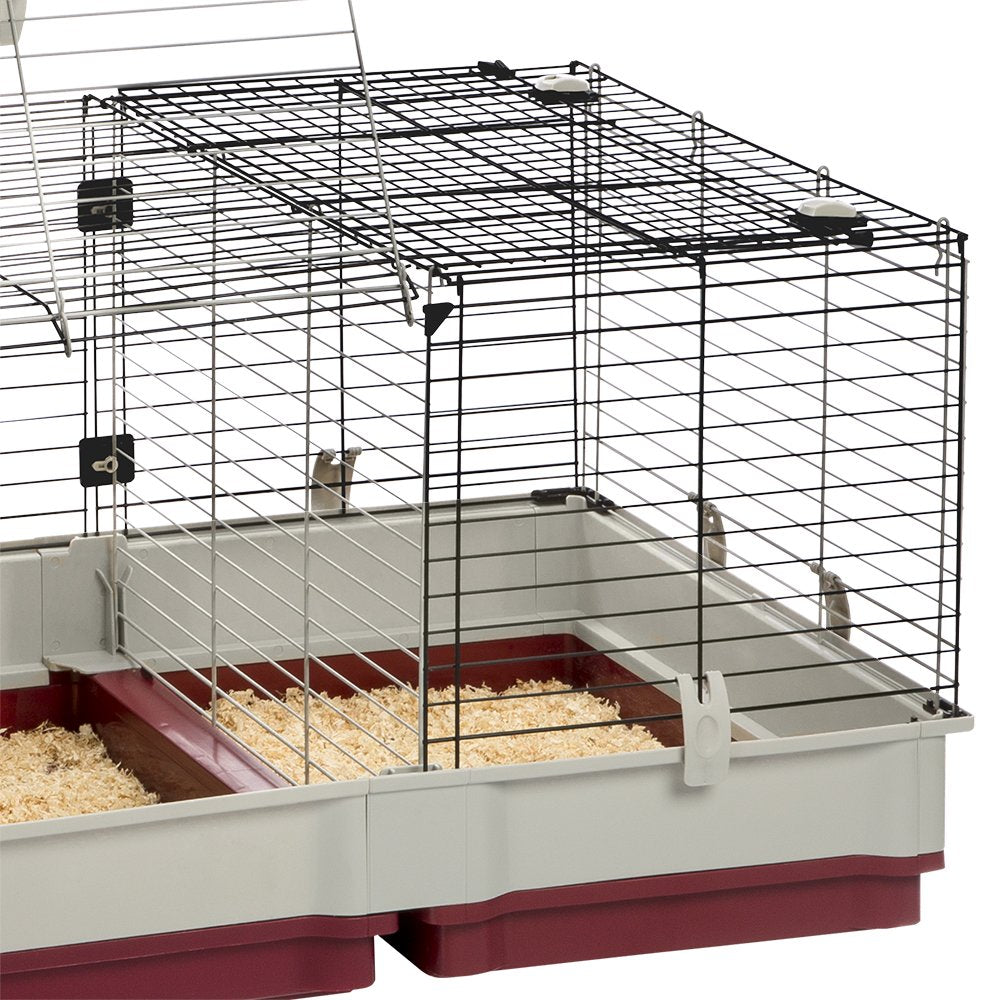 Ferplast Krolik Xxl Rabbit Cage W/Wire Extension | Rabbit Cage Includes All Accessories & Measures 63.8L X 23.62W X 19.68H Inche