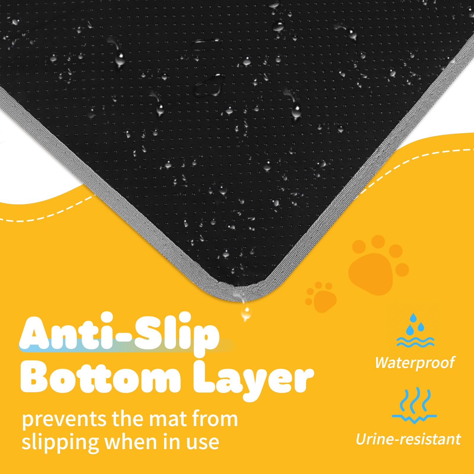 Cat Litter Mat - 23.2'' X 14.6'' Small Litter Trapping Mat, Easy To Clean Litter Box Mat, Waterproof, Urine-Proof, Non-Slip Kitty Litter Mats For Floor, Grey