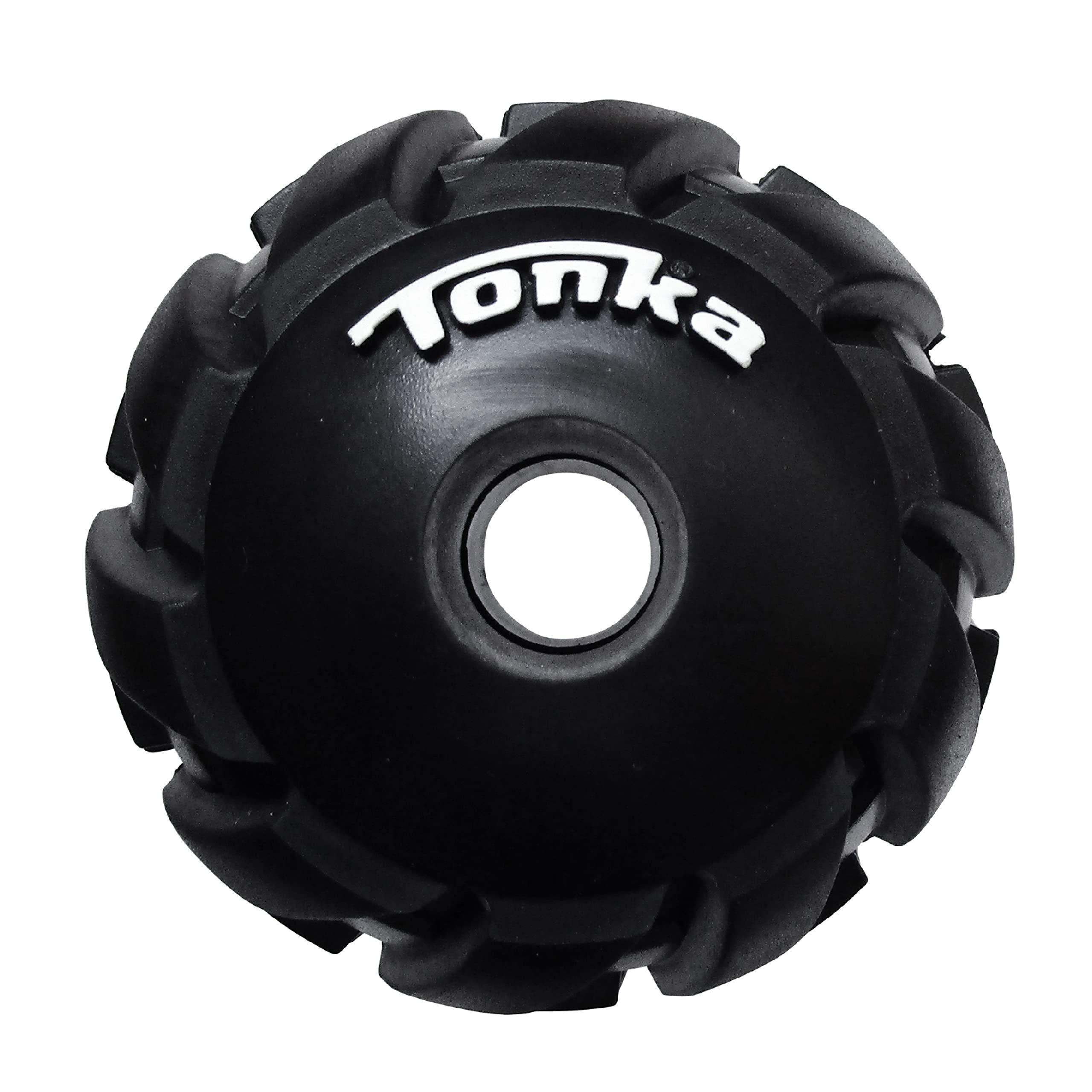 Tonka Mega Tread Ball Treat Holder Dog Toy, Lightweight, Durable and Water Resistant, 3 Inches, for Small/Medium/Large Breeds, S