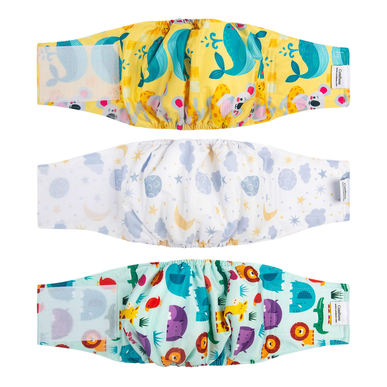 Cutebone Belly Band For Dogs Male Reusable Diapers Washable Wrap Dm36Xs