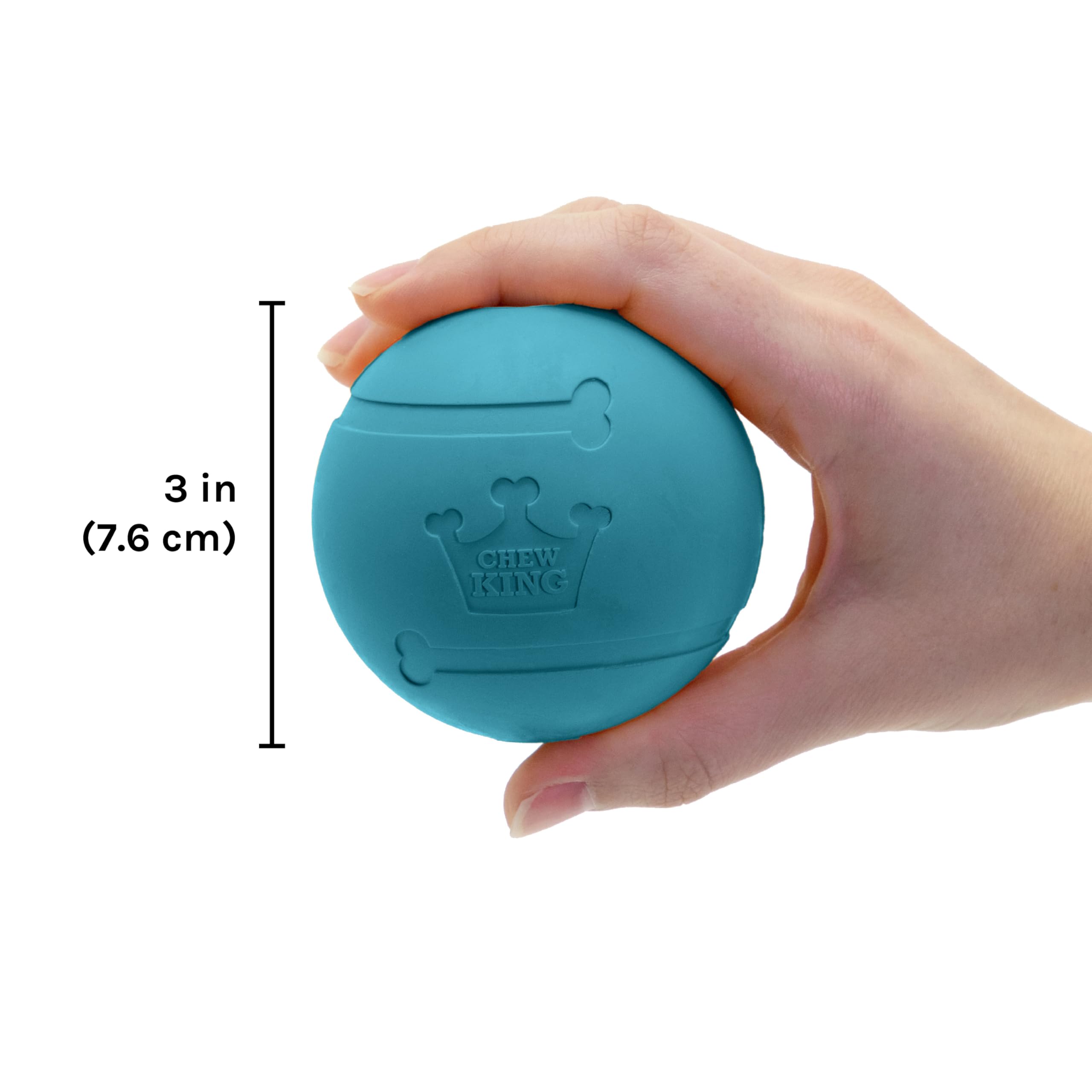 Chew King Flavored Rubber Ball Collection, 3 Inch Peanut Butter Flavor Rubber Balls 2-Pk