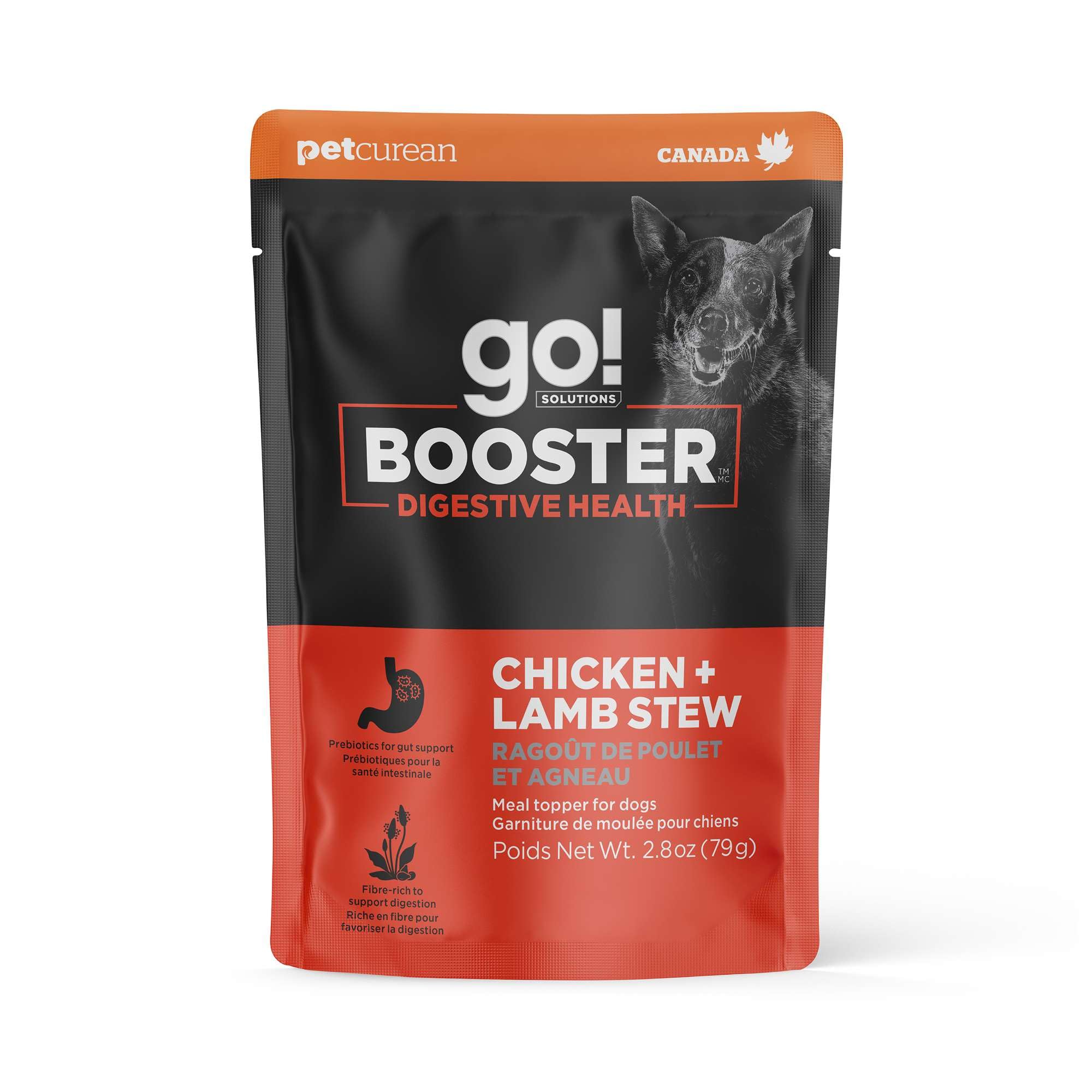 Go! Solutions Booster Digestive Health Chicken + Lamb Stew Gravy Topper for Dry Food with Broth, Healthy Dog Treat for Gastroint