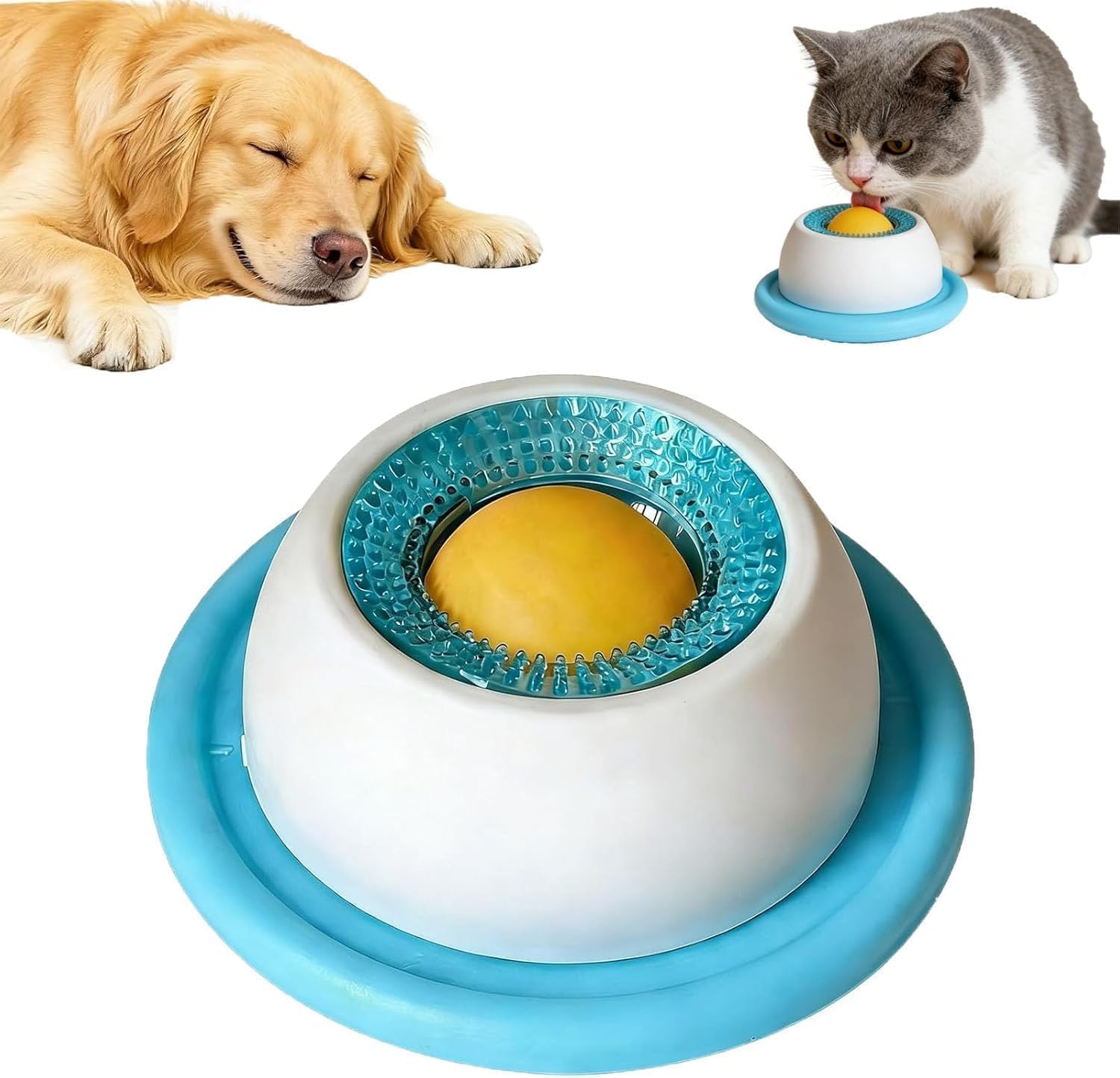 Lick Mats For Dogs, Slow Feeding Bowl With Interactive Design, Regulates Eating Pace For FastEating Pets, Dog Lick Mat, Blue Do