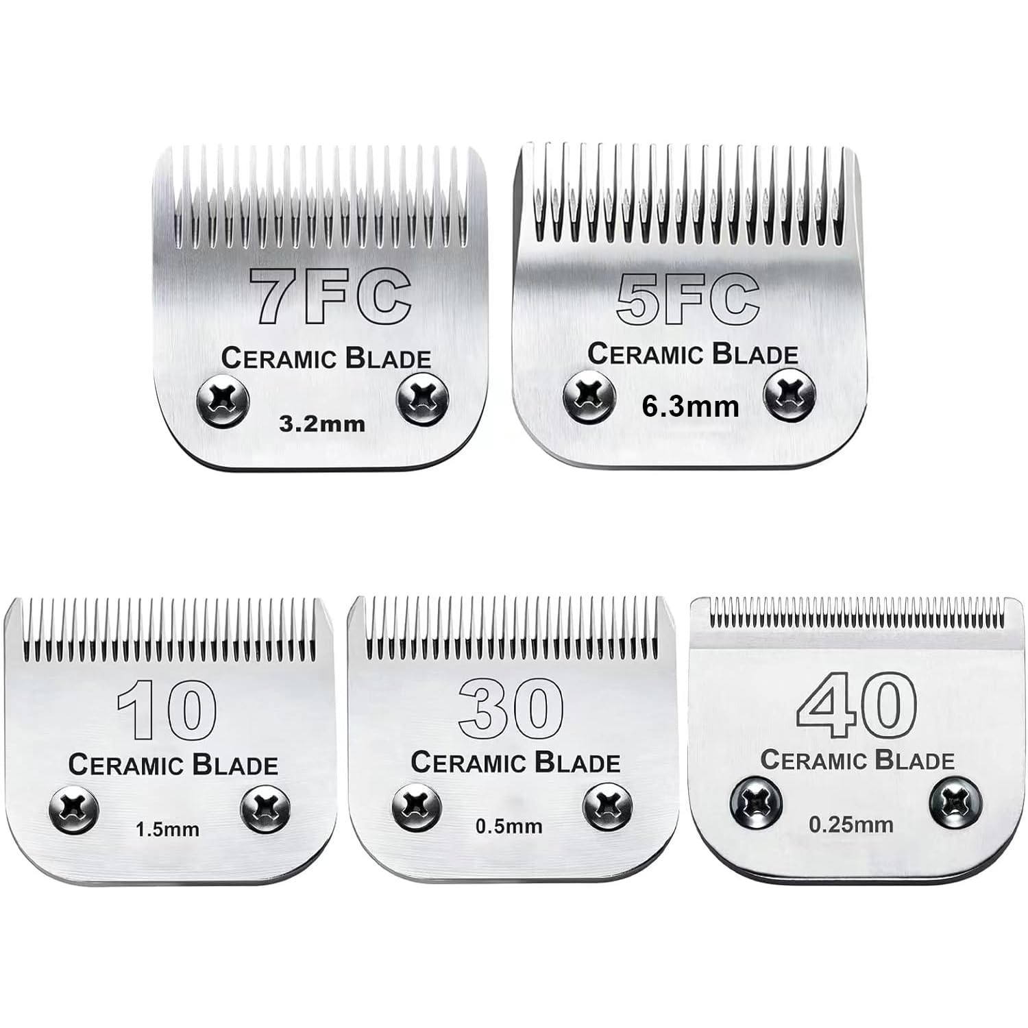 Dog Grooming Clipper Replacement Blades Compatible with Andis Pet Clipper/Oster A5/Wahl KM Series Dog Clipper,Ceramic Blade & St