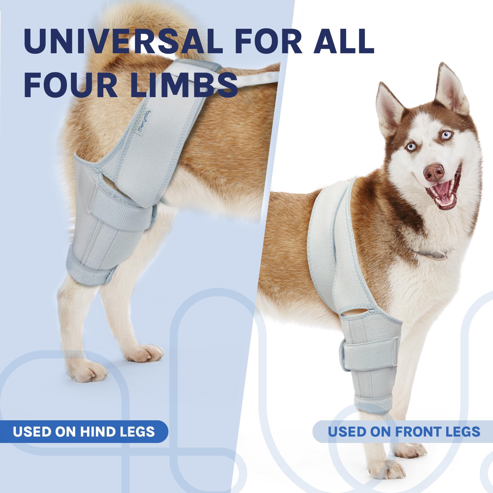 MerryMilo Dog Knee Brace, Support for Large and Small Dogs with ACL, CCL, Cruciate Ligament Injuries, Patella Dislocation, or Os